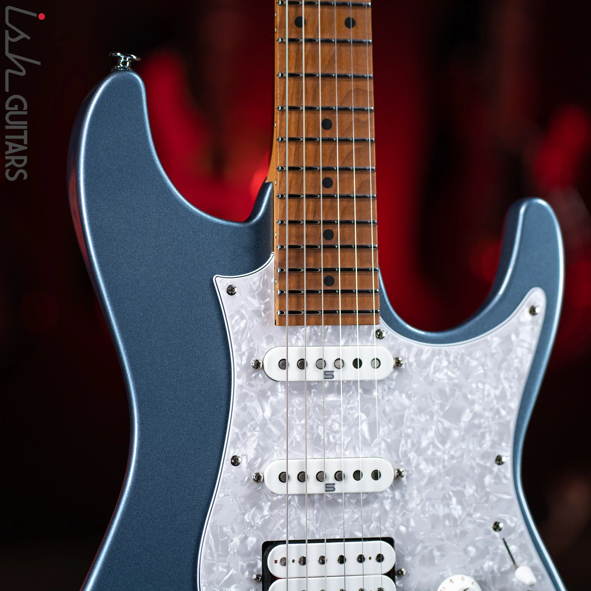 Ibanez Prestige AZ2204 Electric Guitar Ice Blue Metallic - Image 3