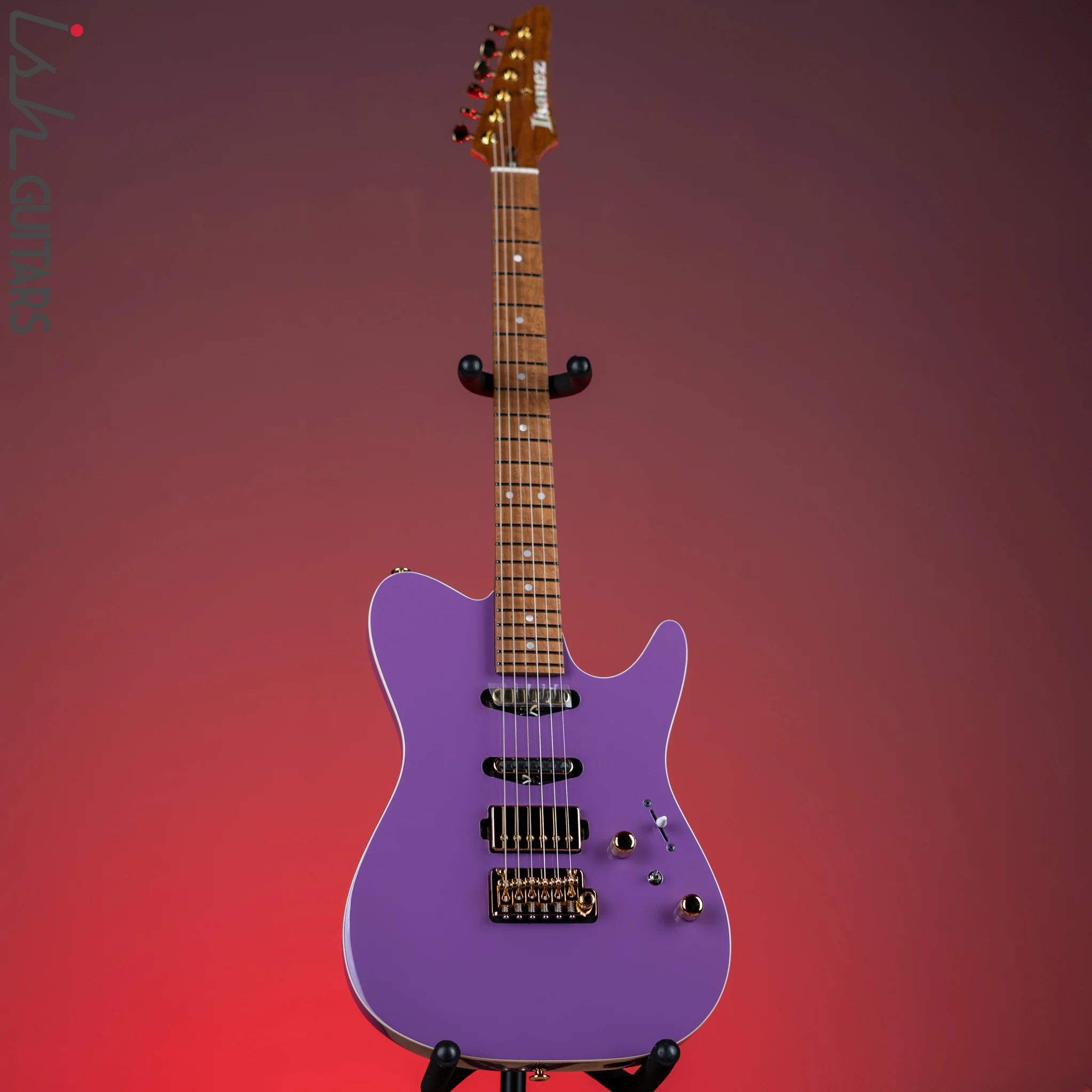 Ibanez Prestige LB1 Lari Basilio Signature Guitar Violet Demo - Image 2