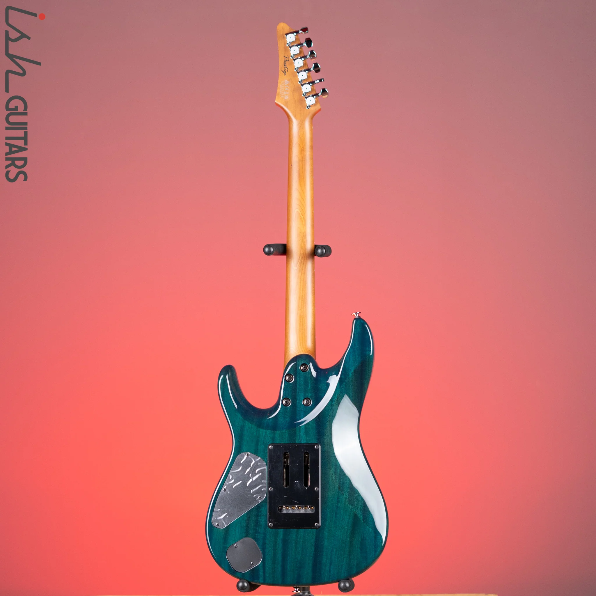 Ibanez Prestige Martin Miller MM1 Electric Guitar Transparent Aqua Blue - Image 7
