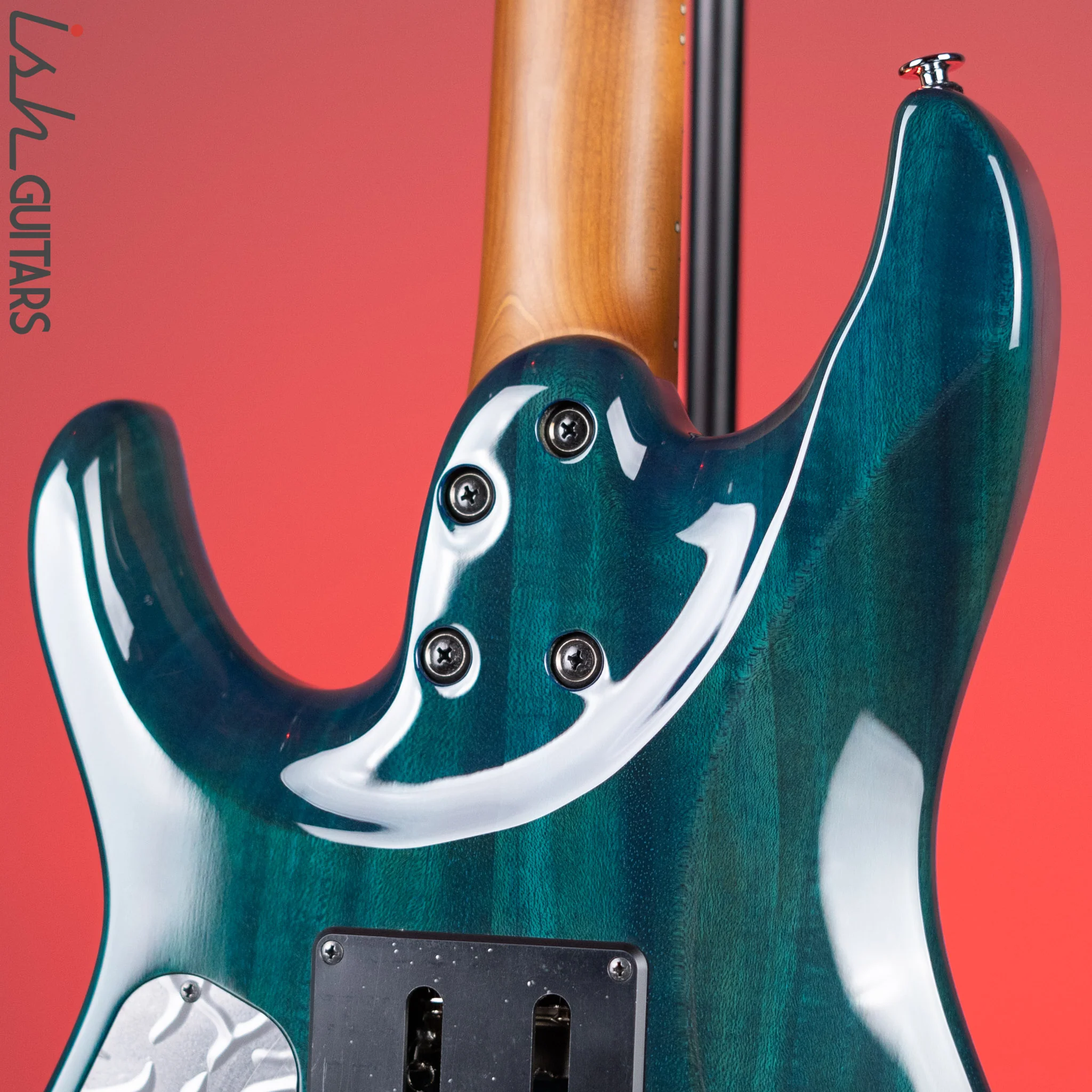 Ibanez Prestige Martin Miller MM1 Electric Guitar Transparent Aqua Blue - Image 9