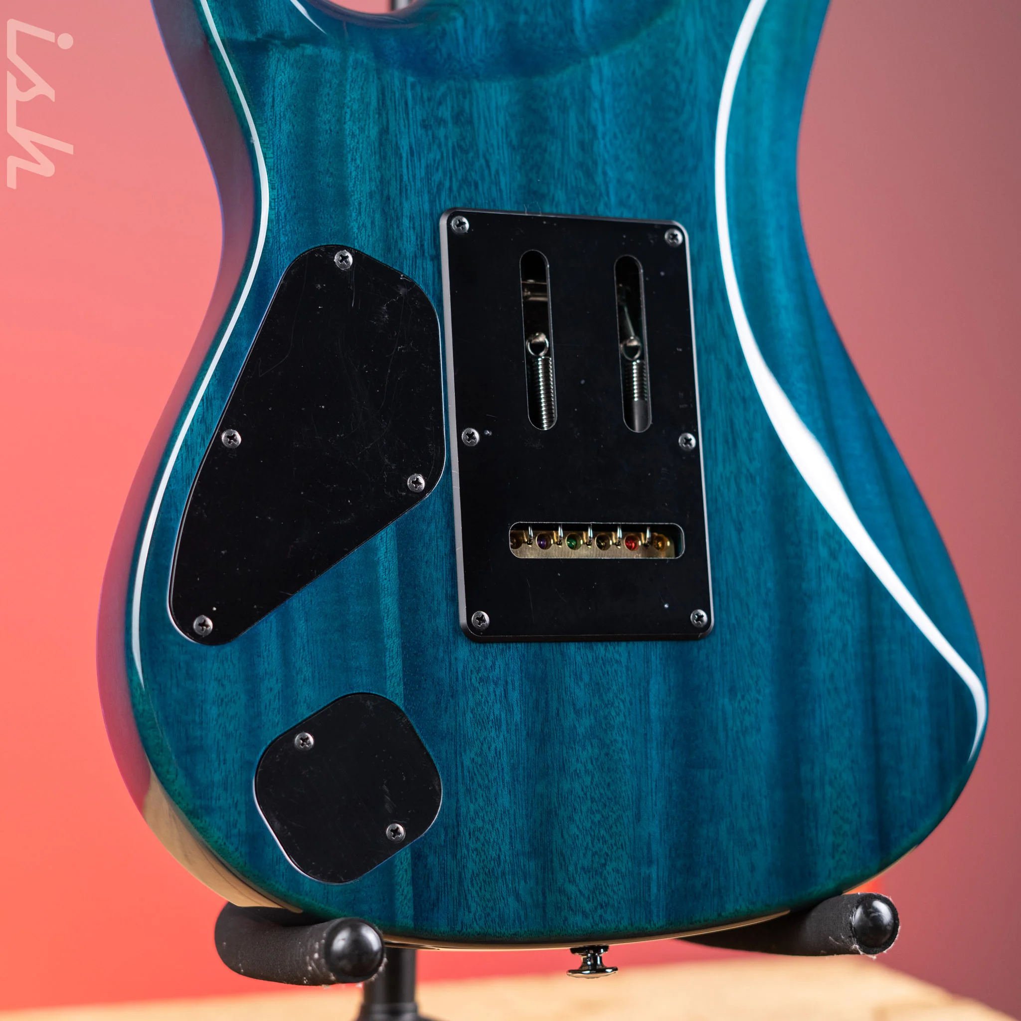 Ibanez Prestige MMN1 Martin Miller Signature Transparent Aqua Blue - Image 9