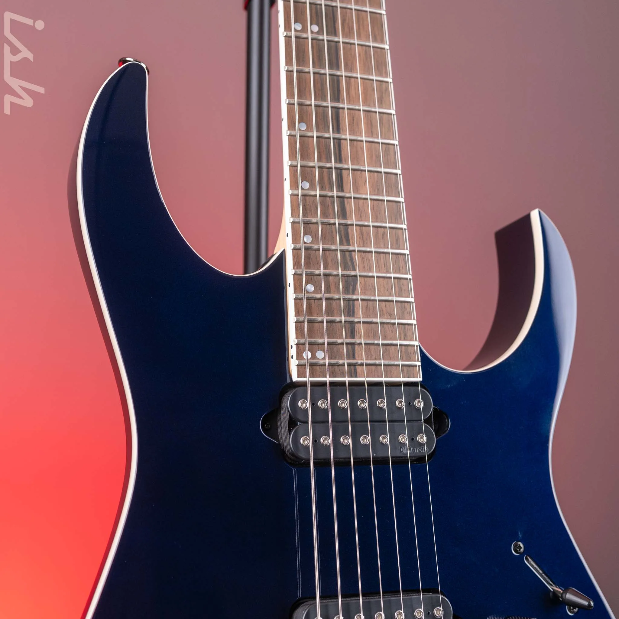 Ibanez Prestige RG2027XL 7-String Electric Guitar Deep Tide Blue - Image 3