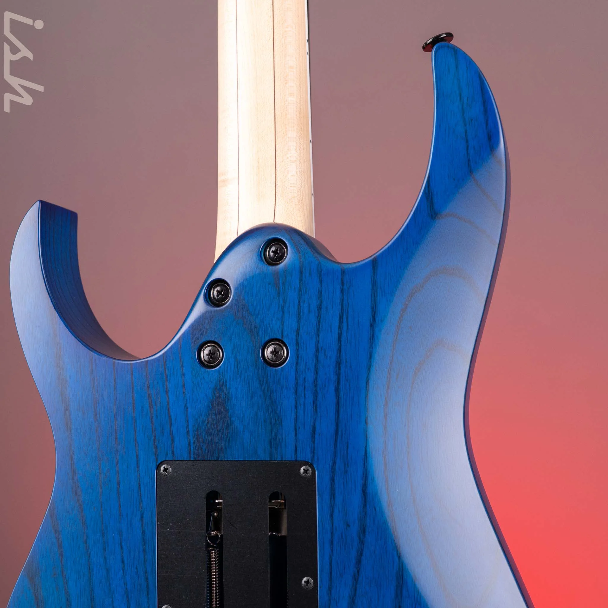 Ibanez RG653DX Transparent Deep Blue Flat Electric Guitar - Image 10