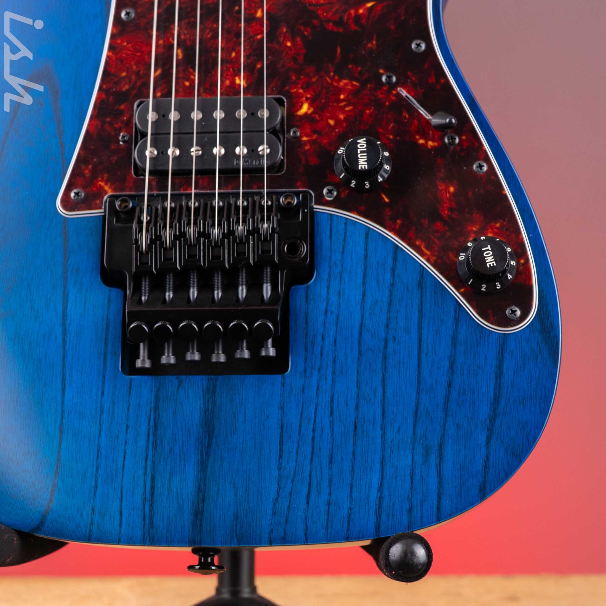 Ibanez RG653DX Transparent Deep Blue Flat Electric Guitar - Image 5