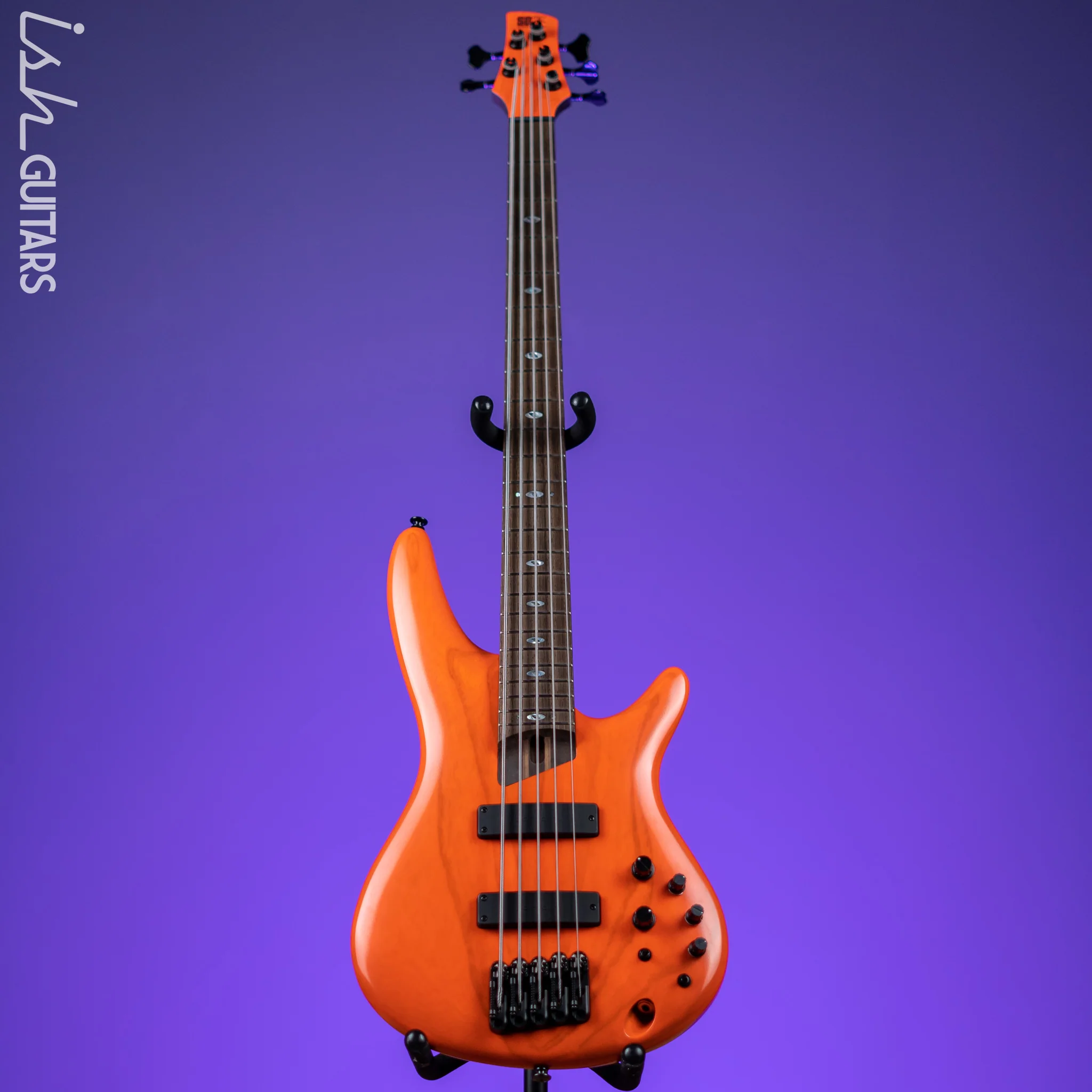 Ibanez SR Prestige SR4605 5-String Bass Guitar Orange Solar Flare Low Gloss - Image 2