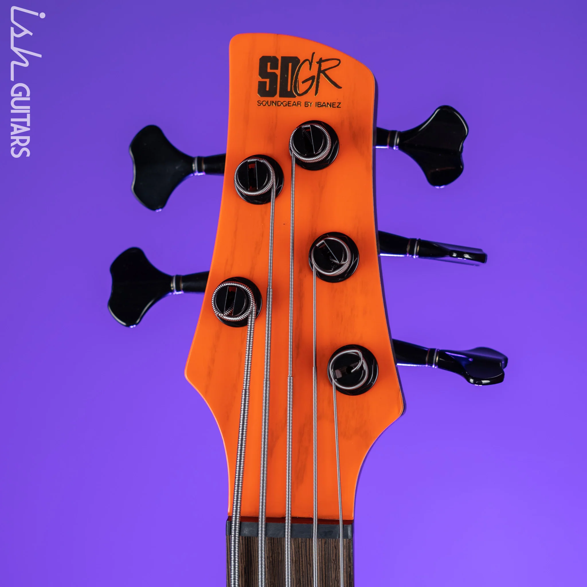 Ibanez SR Prestige SR4605 5-String Bass Guitar Orange Solar Flare Low Gloss - Image 6