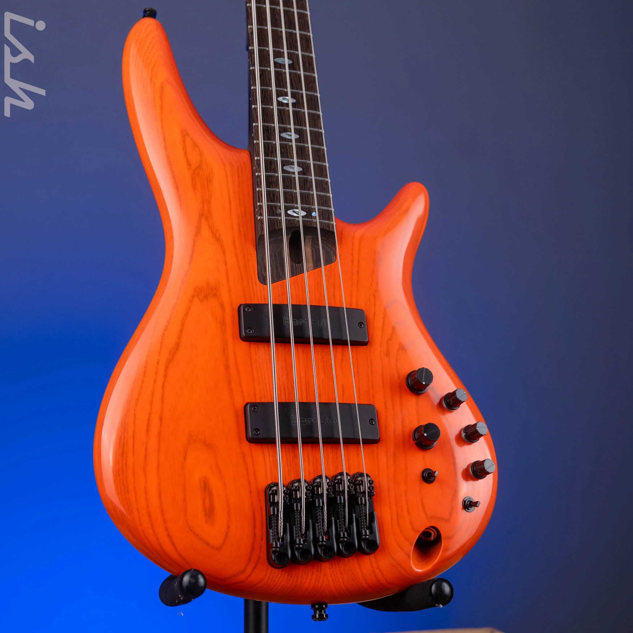 2022 Ibanez SR4605 Prestige 5-String Bass Orange Solar Flare