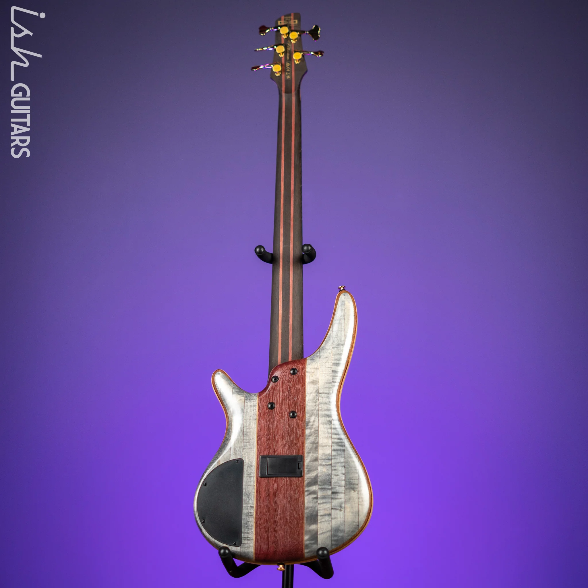 Ibanez SR5CMDX Premium 5-String Bass Black Ice Low Gloss Demo - Image 7