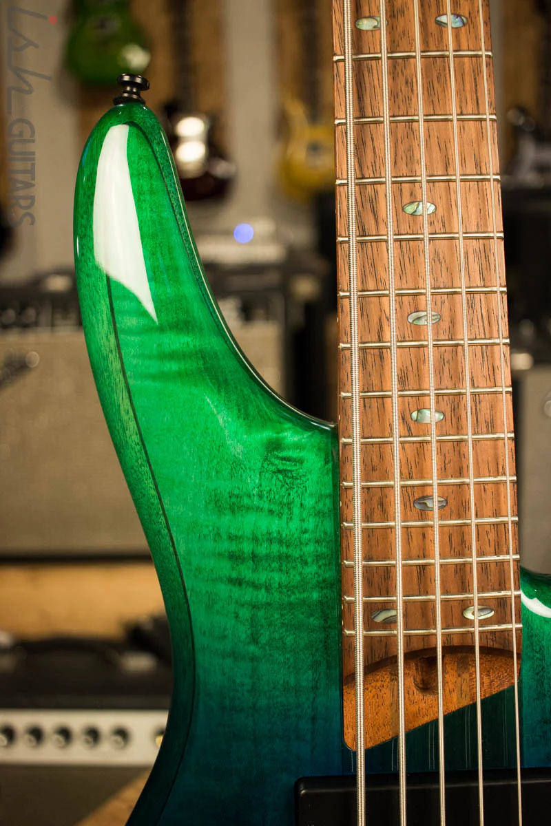 Ibanez SR875BRG Blue Green Fade Electric Bass - Image 3
