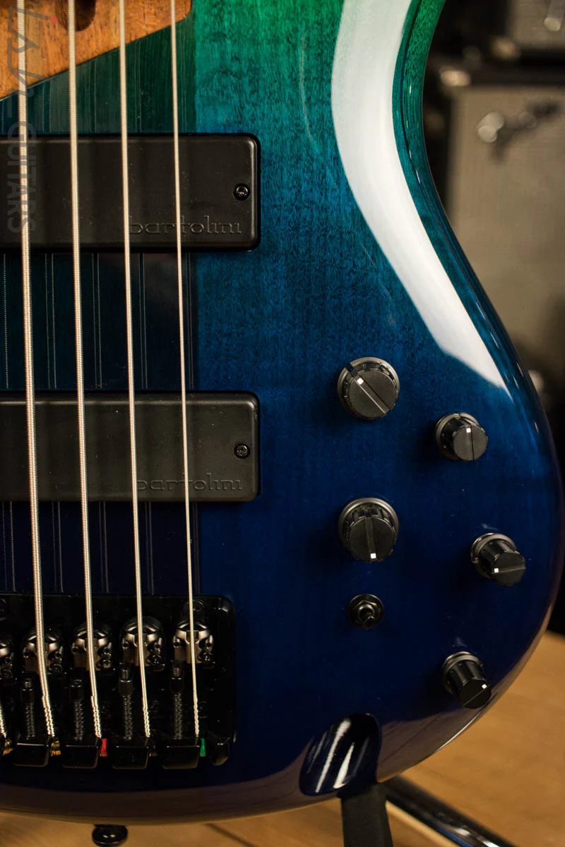 Ibanez SR875BRG Blue Green Fade Electric Bass - Image 4