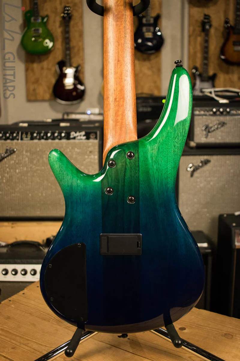 Ibanez SR875BRG Blue Green Fade Electric Bass - Image 7