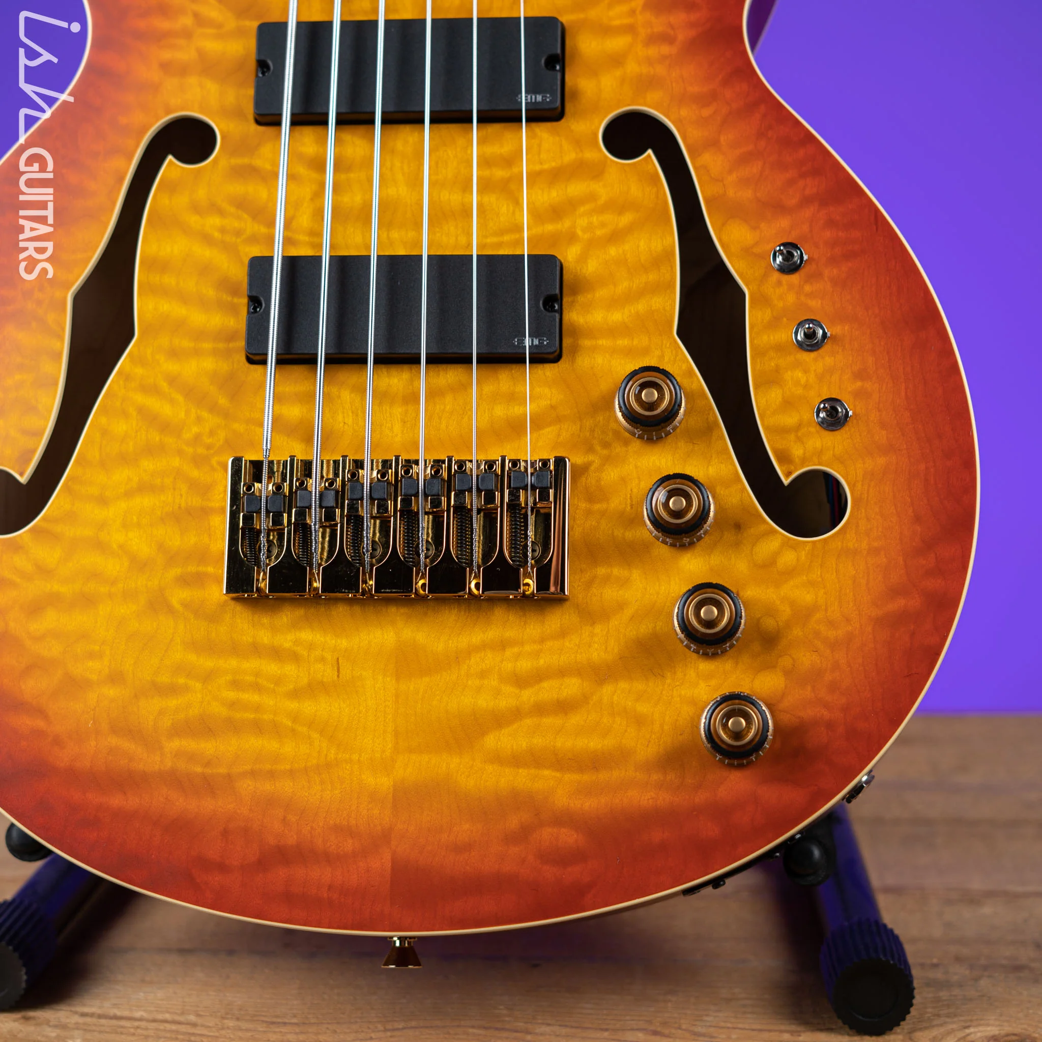 Ibanez TCB1006 Thundercat Signature 6-String Bass Autumn Leaf Burst Matte - Image 4