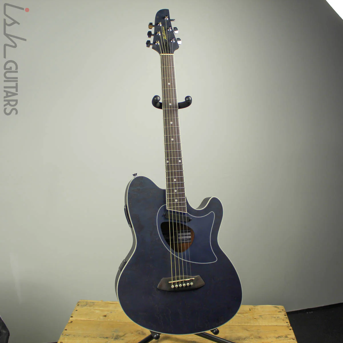 Ibanez TCM50DNO Talman Acoustic Electric Figured Ash Dark Night Ocean - Image 2