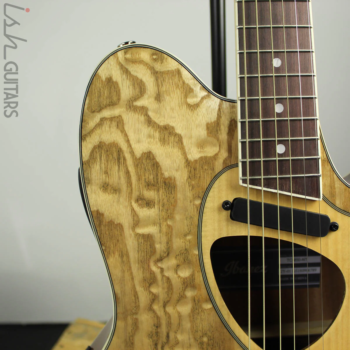 Ibanez TCM50NT Talman Acoustic Electric Guitar Figured Ash - Image 4