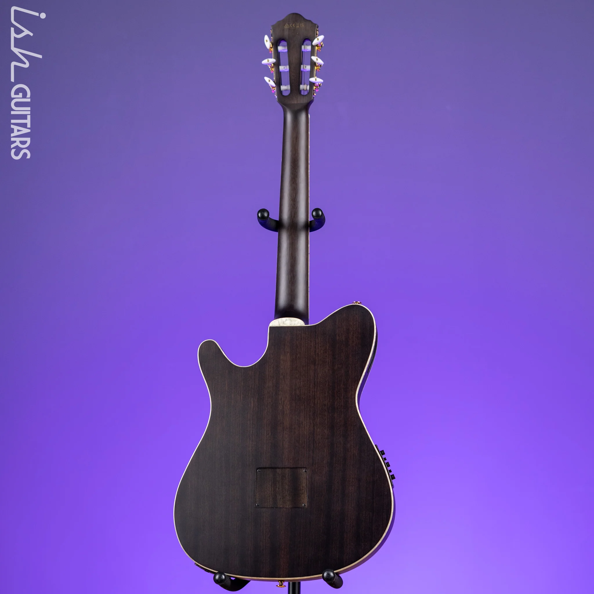 Ibanez TOD10N Tim Henson Signature Nylon Acoustic-Electric Guitar Transparent Black Flat - Image 8