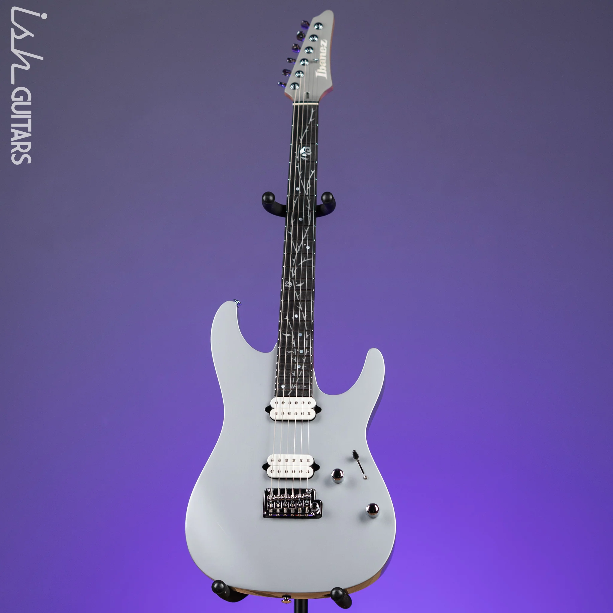 Ibanez TOD10 Tim Henson Signature Electric Guitar Classic Silver - Image 2