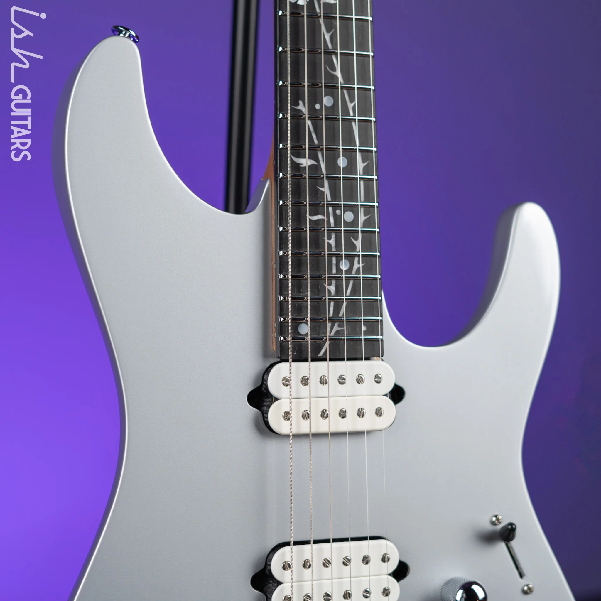 Ibanez TOD10 Tim Henson Signature Electric Guitar Classic Silver - Image 3
