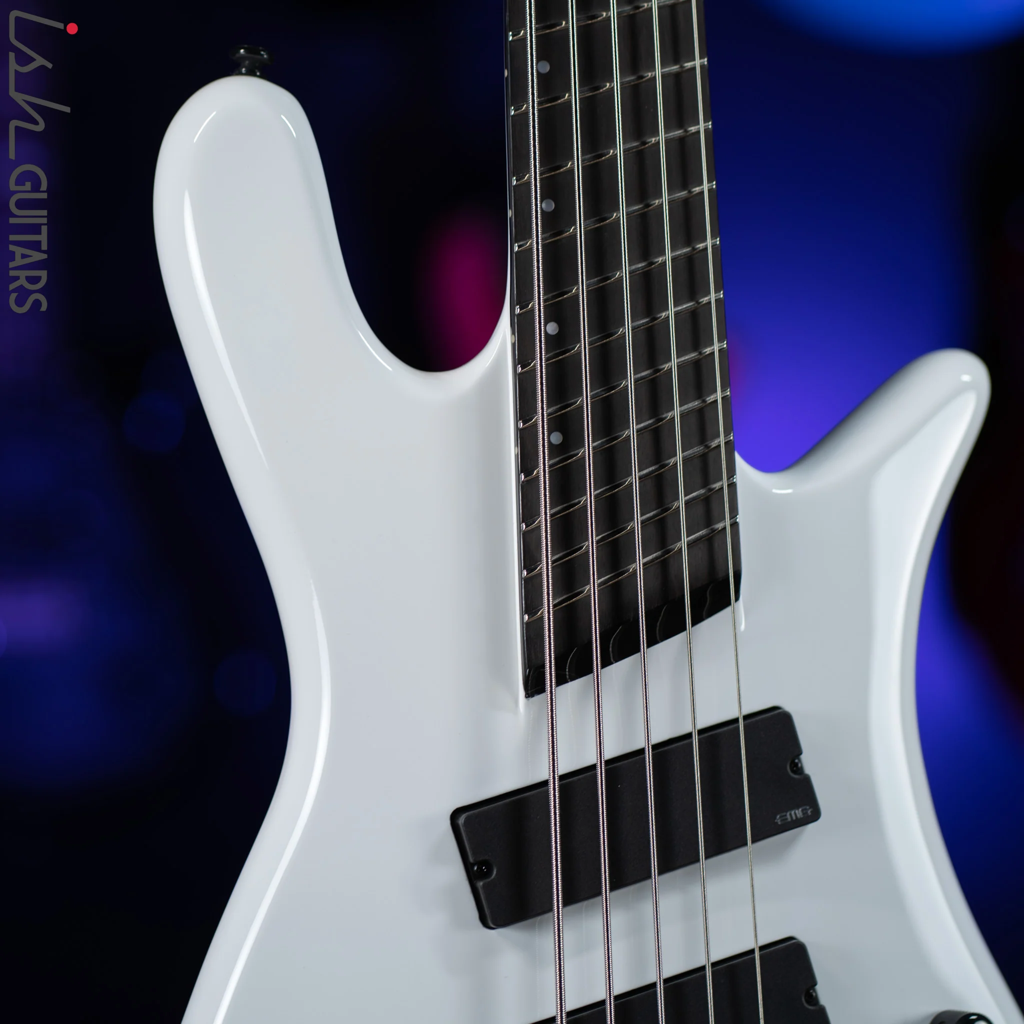 Ish X Spector NS Dimension 5 String EMG Darkglass White Gloss DEMO - Image 3