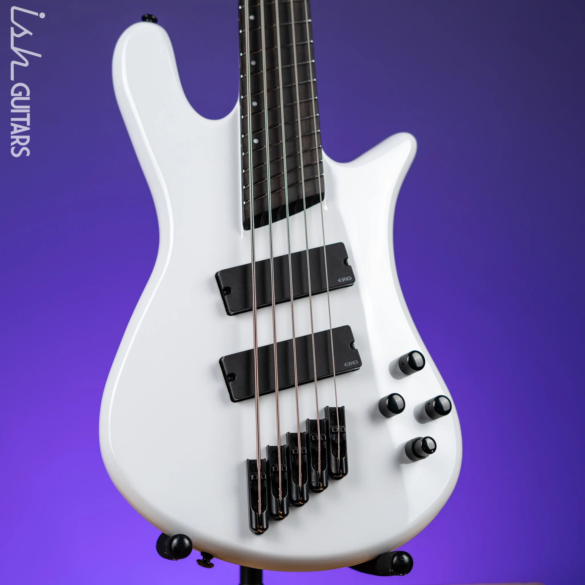 Ish X Spector NS Dimension 5 String EMG Darkglass White Gloss Demo