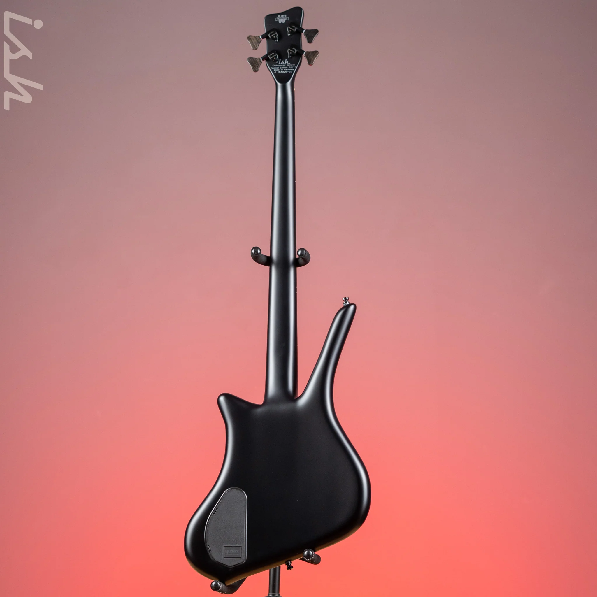 Ish x Warwick Dolphin SN TCS Custom Shop Endangered Species 4-String Bass Black Satin Ebony Fretboard - Image 8