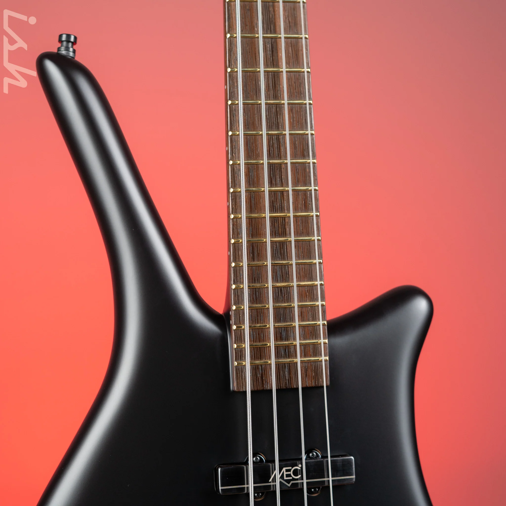 Ish x Warwick Dolphin SN TCS Custom Shop Endangered Species 4-String Bass Black Satin Wenge Fretboard - Image 3