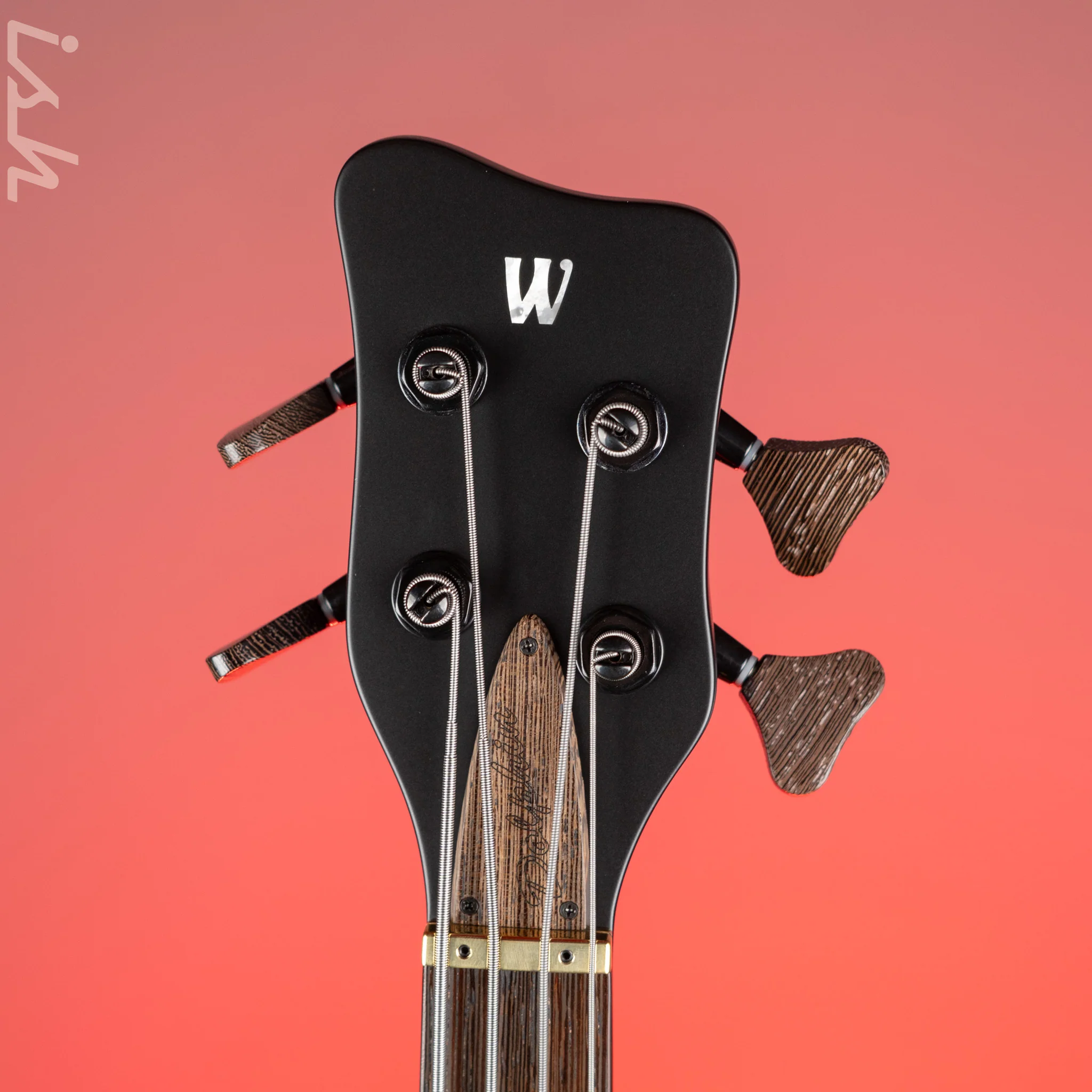 Ish x Warwick Dolphin SN TCS Custom Shop Endangered Species 4-String Bass Black Satin Wenge Fretboard - Image 5