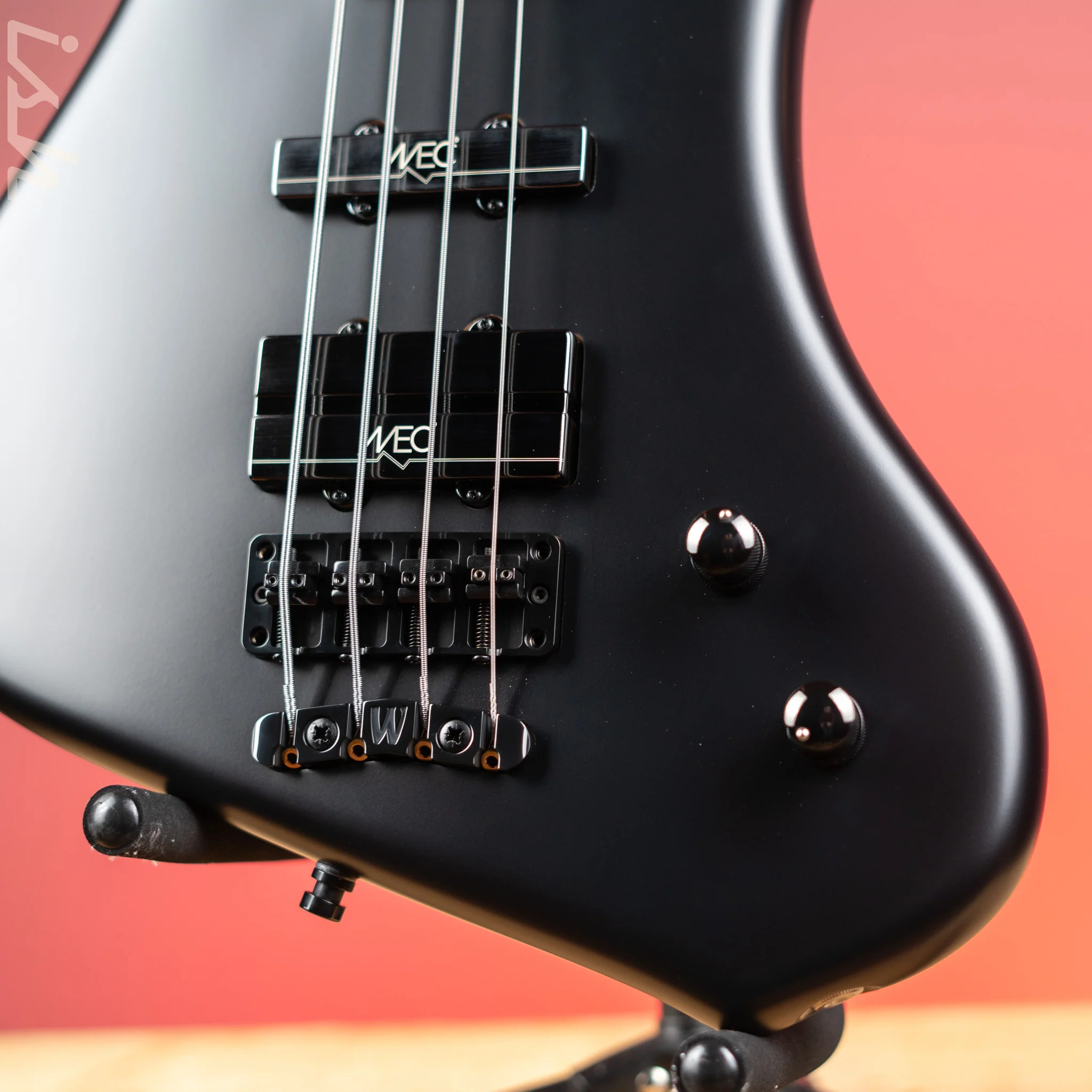 Ish x Warwick Dolphin SN TCS Custom Shop Endangered Species 4-String Bass Black Satin Wenge Fretboard - Image 4