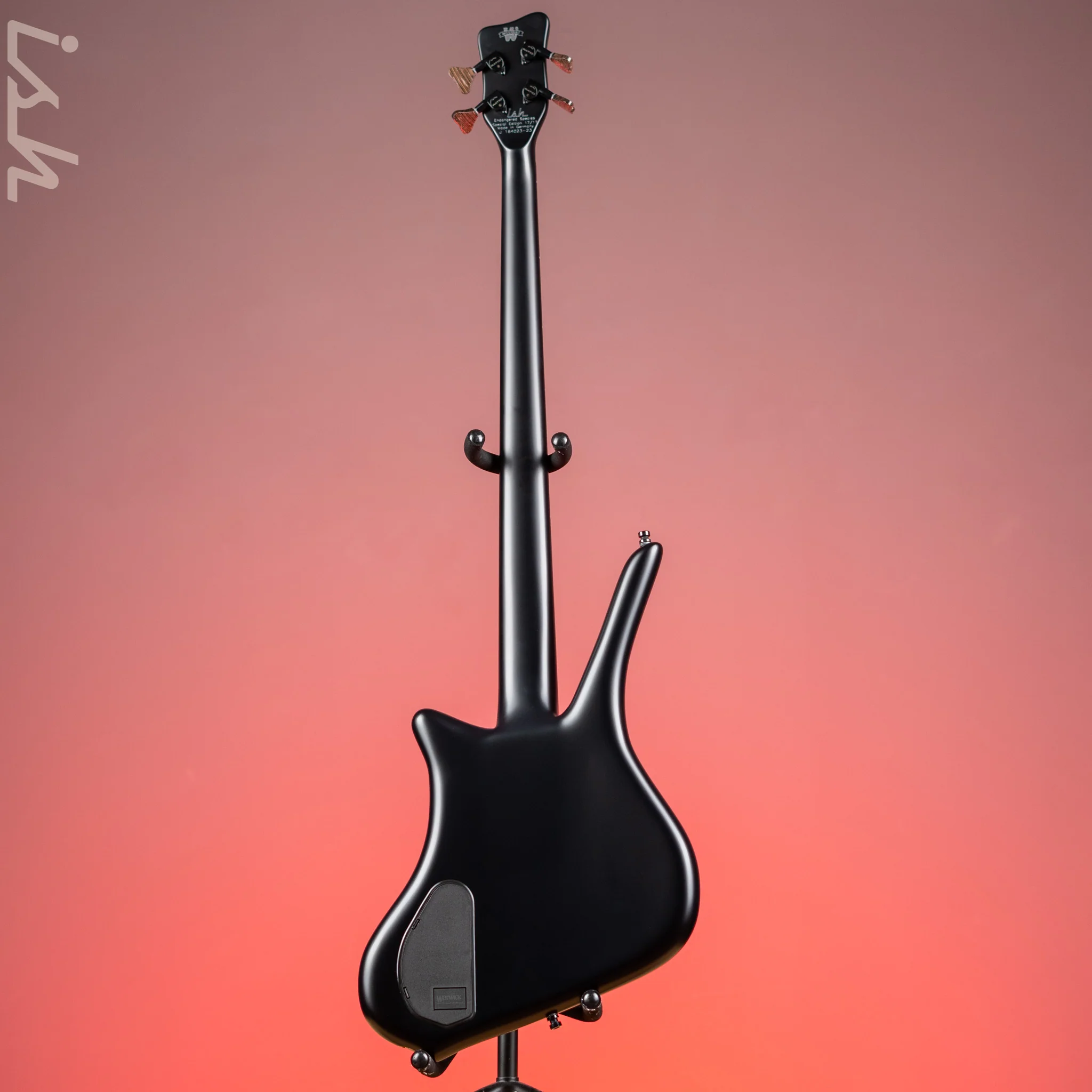 Ish x Warwick Dolphin SN TCS Custom Shop Endangered Species 4-String Bass Black Satin Wenge Fretboard - Image 6