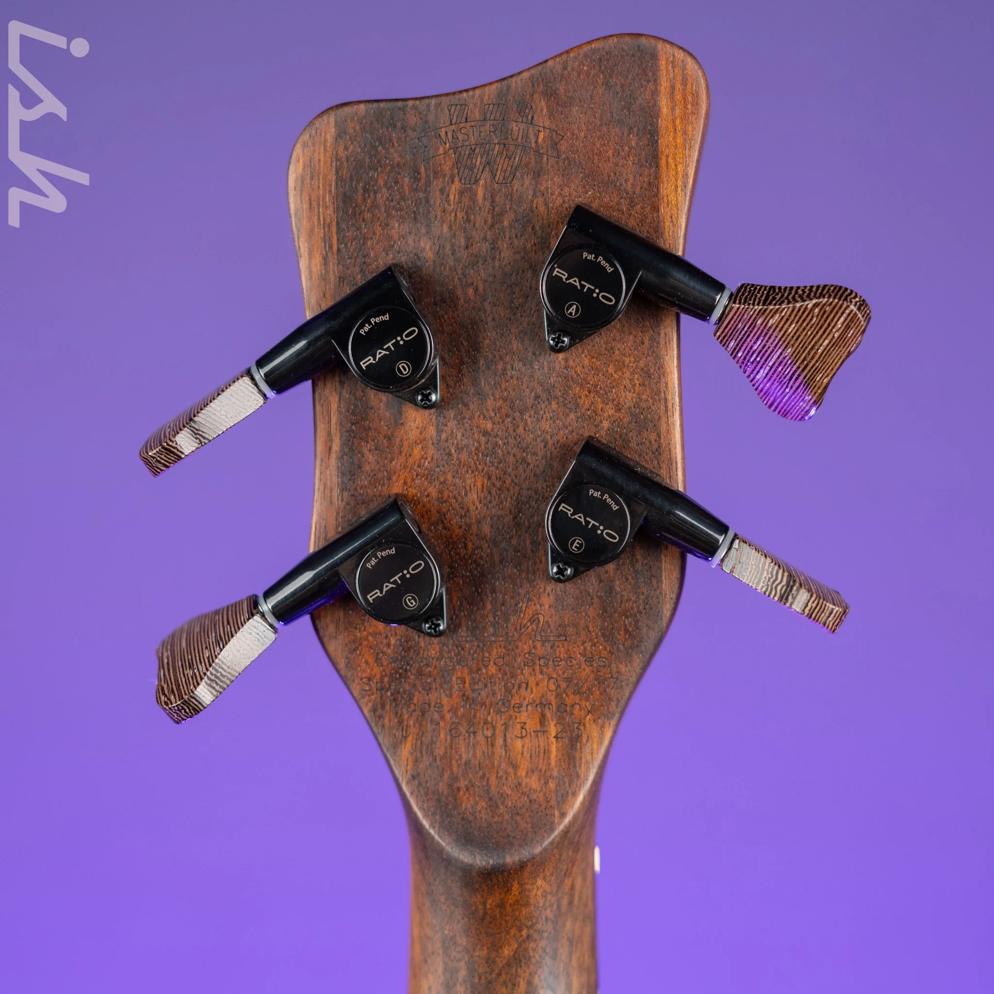 Ish x Warwick Dolphin SN TCS Custom Shop Endangered Species 4-String Bass Wenge Fretboard - Image 10