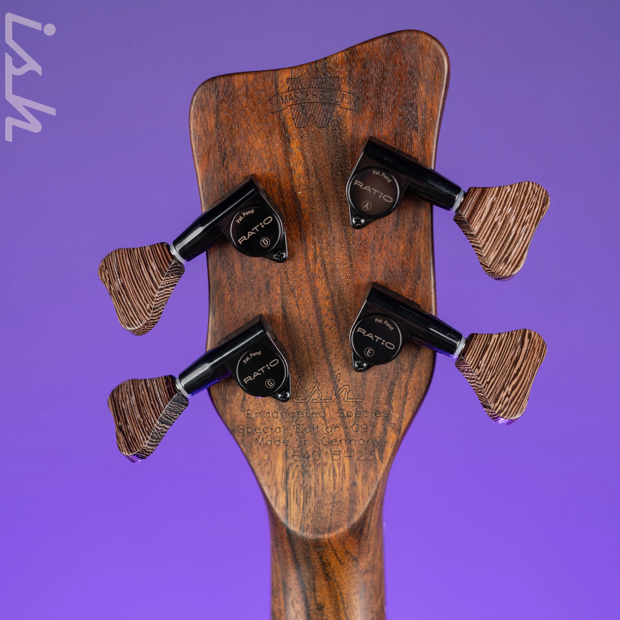 Ish x Warwick Dolphin SN TCS Custom Shop Endangered Species 4-String Bass Wenge Fretboard - Image 10