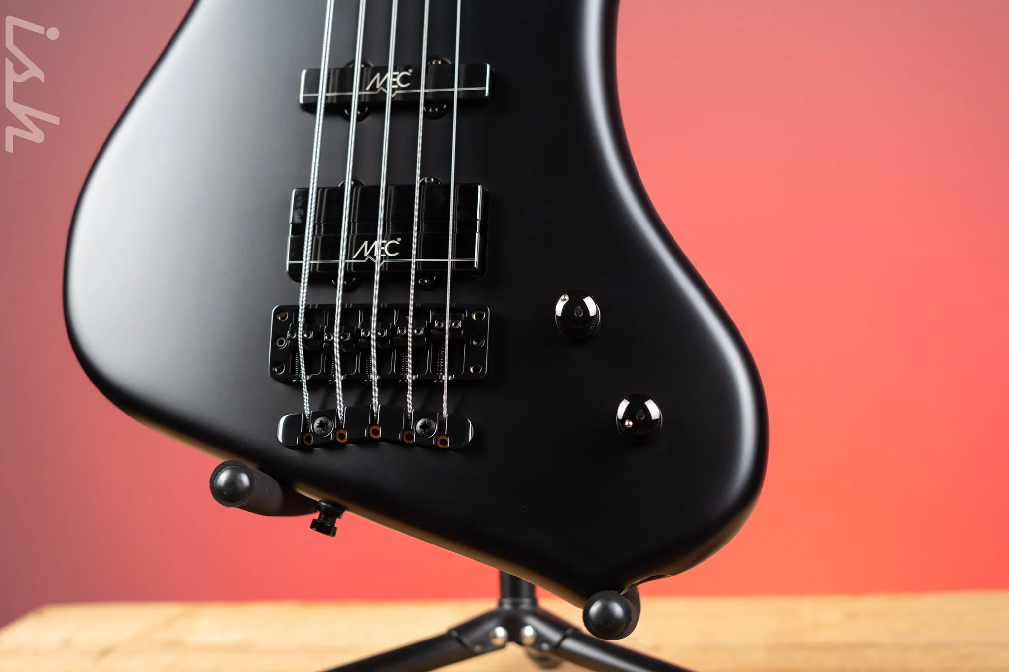 Ish x Warwick Dolphin SN TCS Custom Shop Endangered Species 5-String Bass Black Satin Ebony Fretboard Pre-Order - Image 4