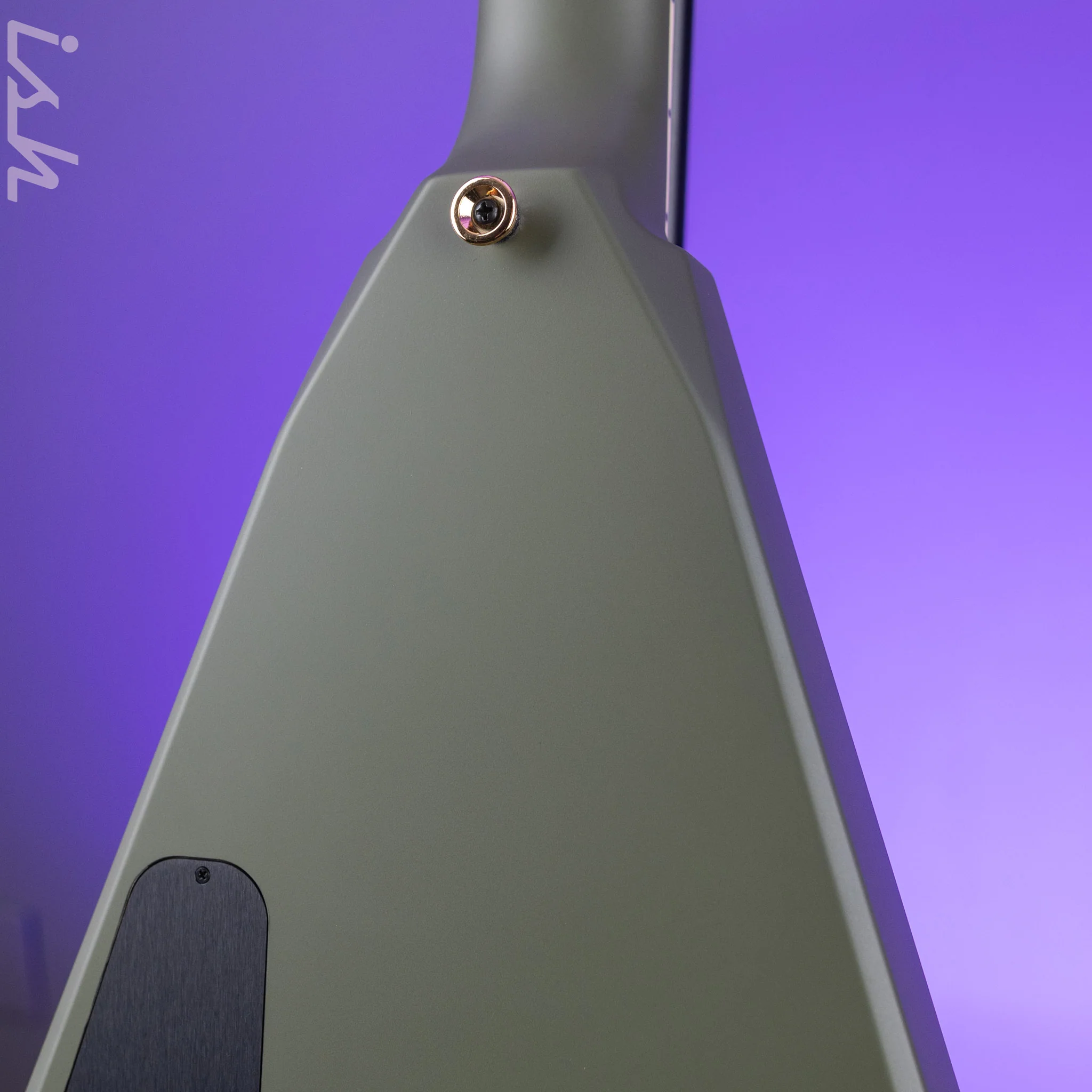 Jackson Custom Shop King V Olive Drab Gold Hardware - Image 9