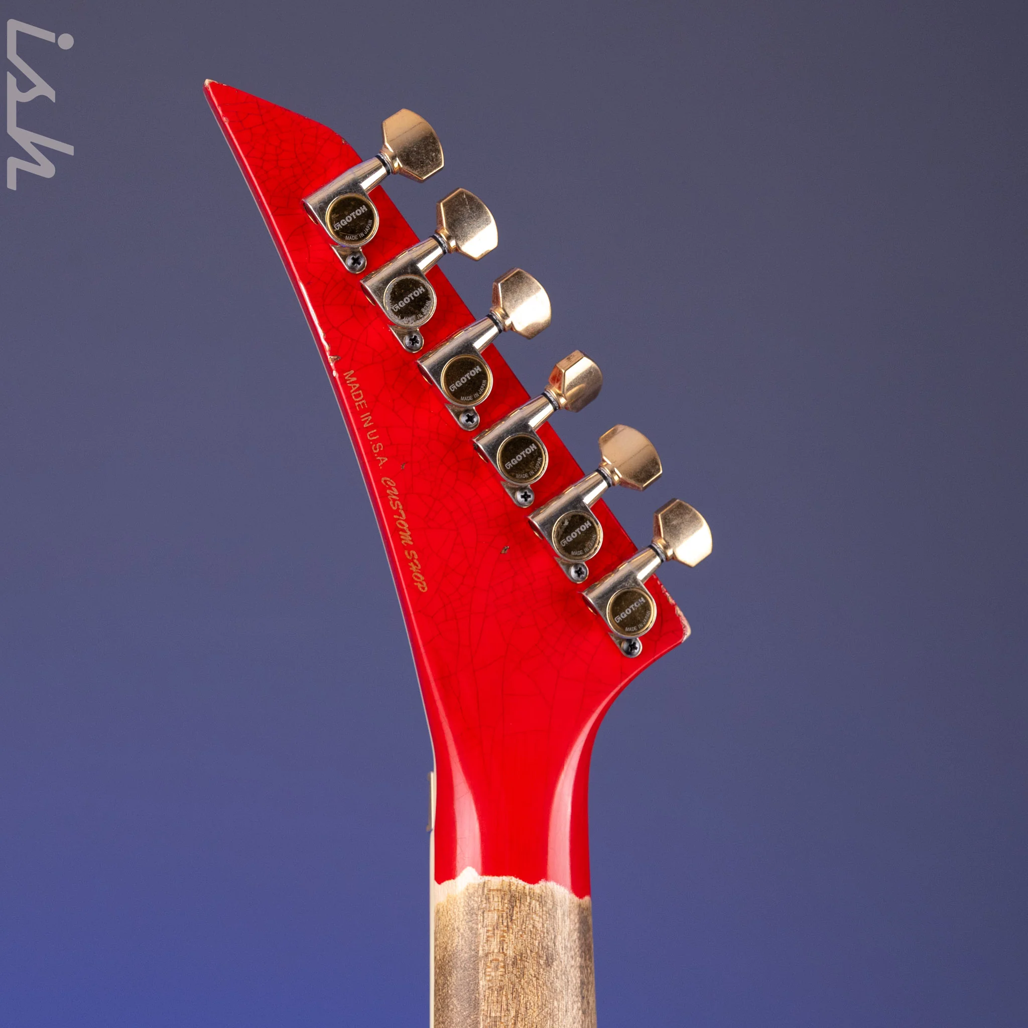 Jackson Custom Shop USA Randy Rhoads Ferrari Red Black Pinstripes Relic - Image 13