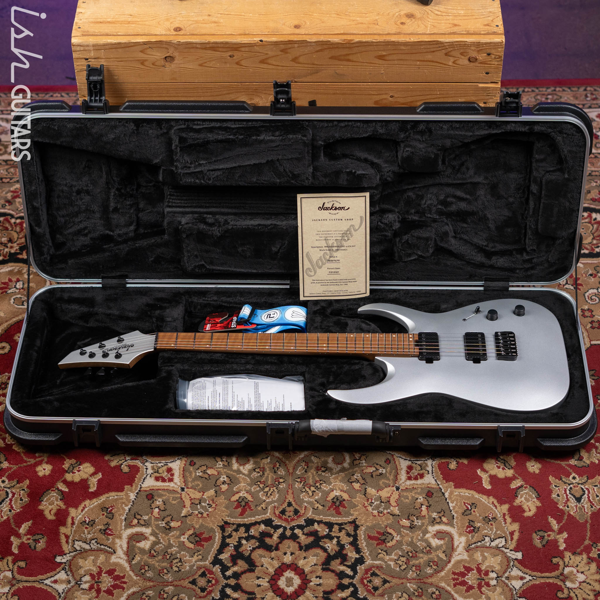 Jackson USA Custom Shop Misha Mansoor Signature Juggernaut HT6 Satin Silver - Image 11