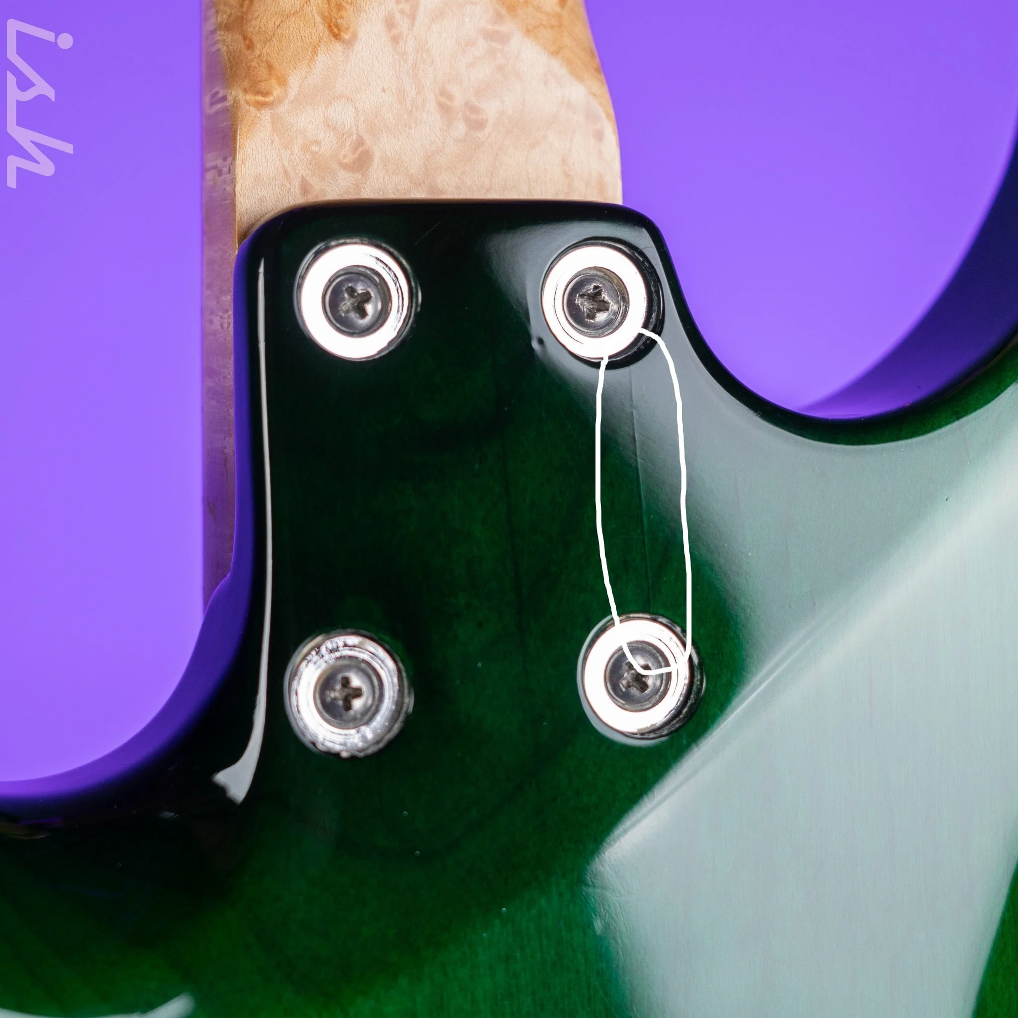 JP Guitars Luna Emerald Green Quilt - Image 15