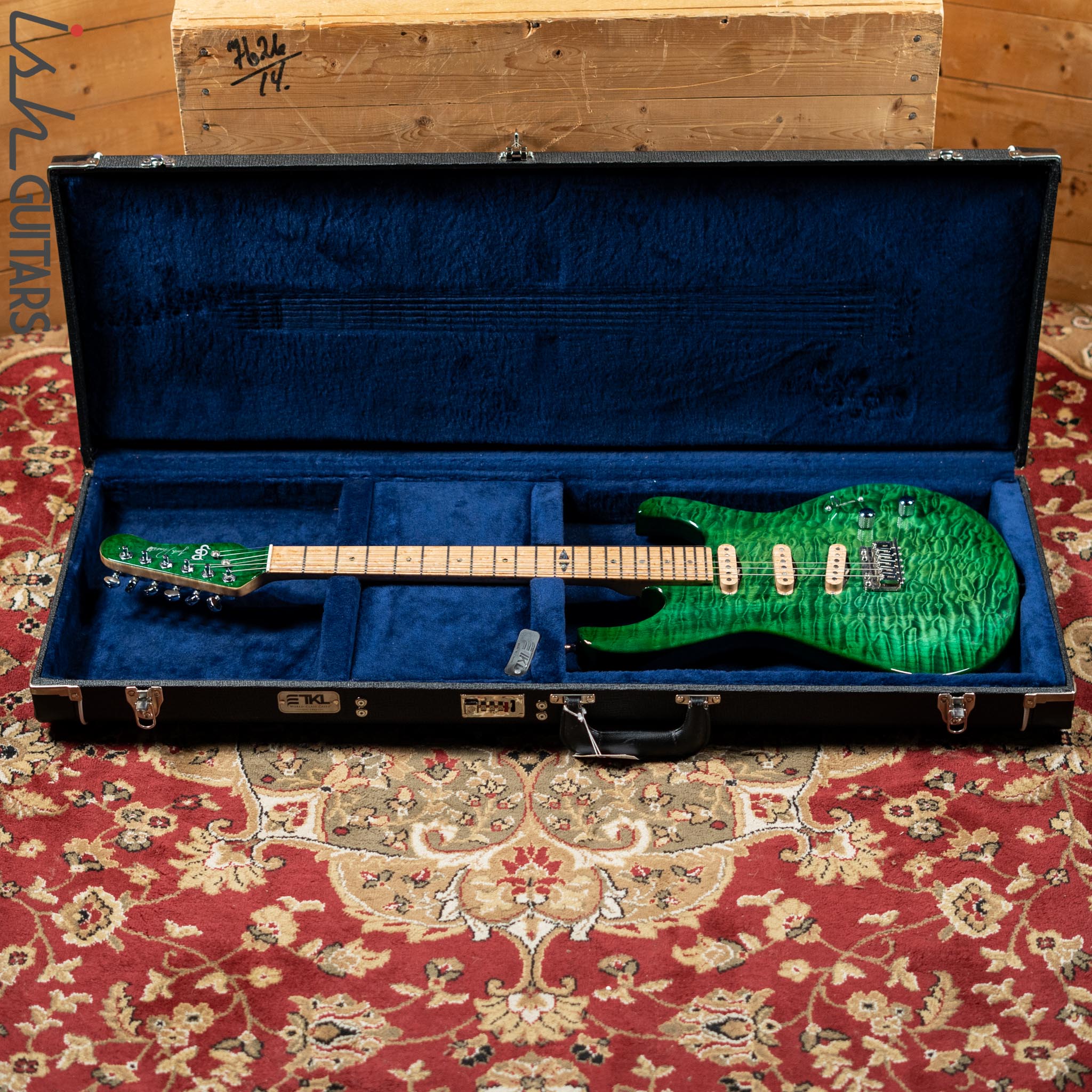 JP Guitars Luna Emerald Green Quilt - Image 20