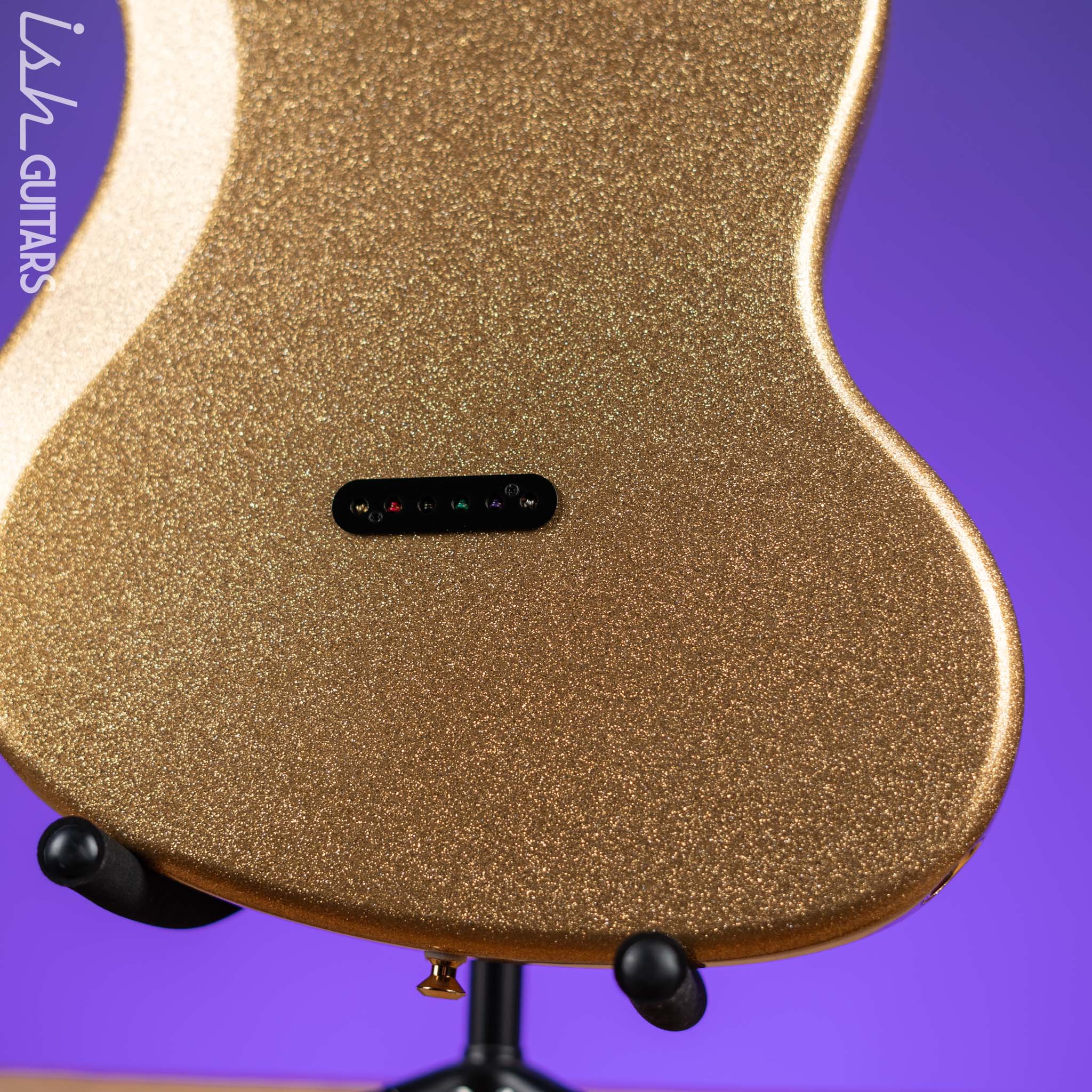 Kauer Electroliner Left-Handed Custom Guitar Sahara Gold Flake - Image 10