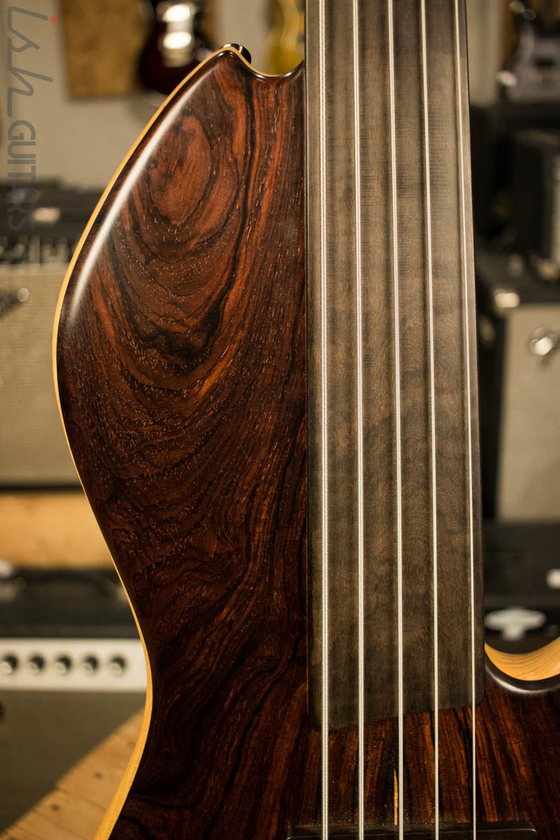 Ken Lawrence Brase 5 Fretless Cocobolo Piezo - Image 4
