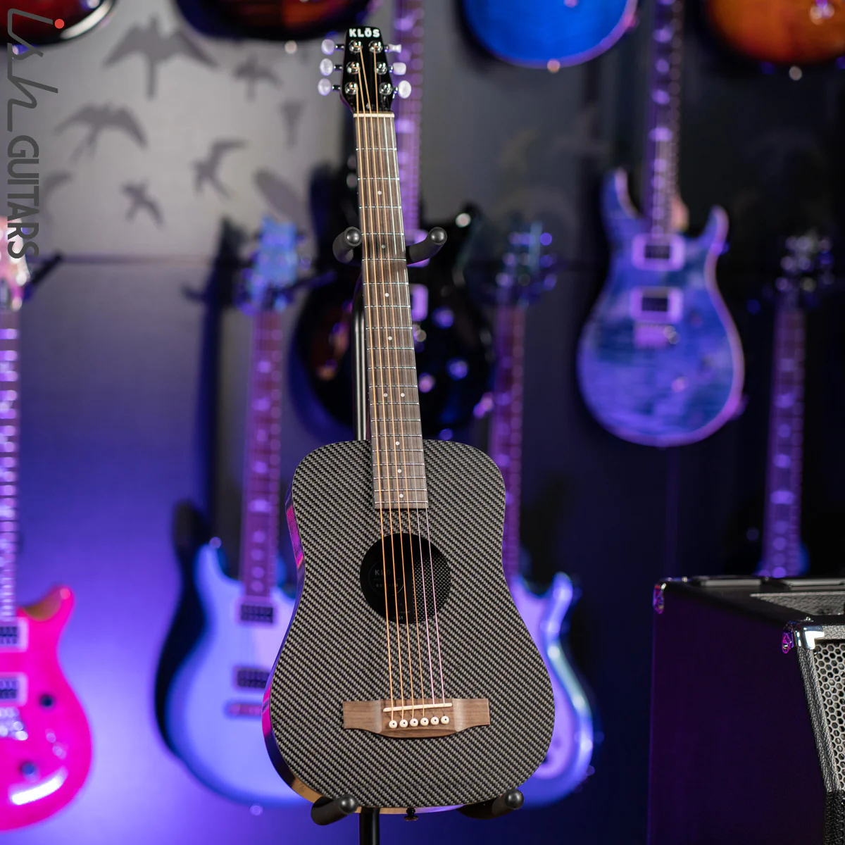 Klōs Hybrid Acoustic Travel Guitar Carbon Fiber Demo - Image 2