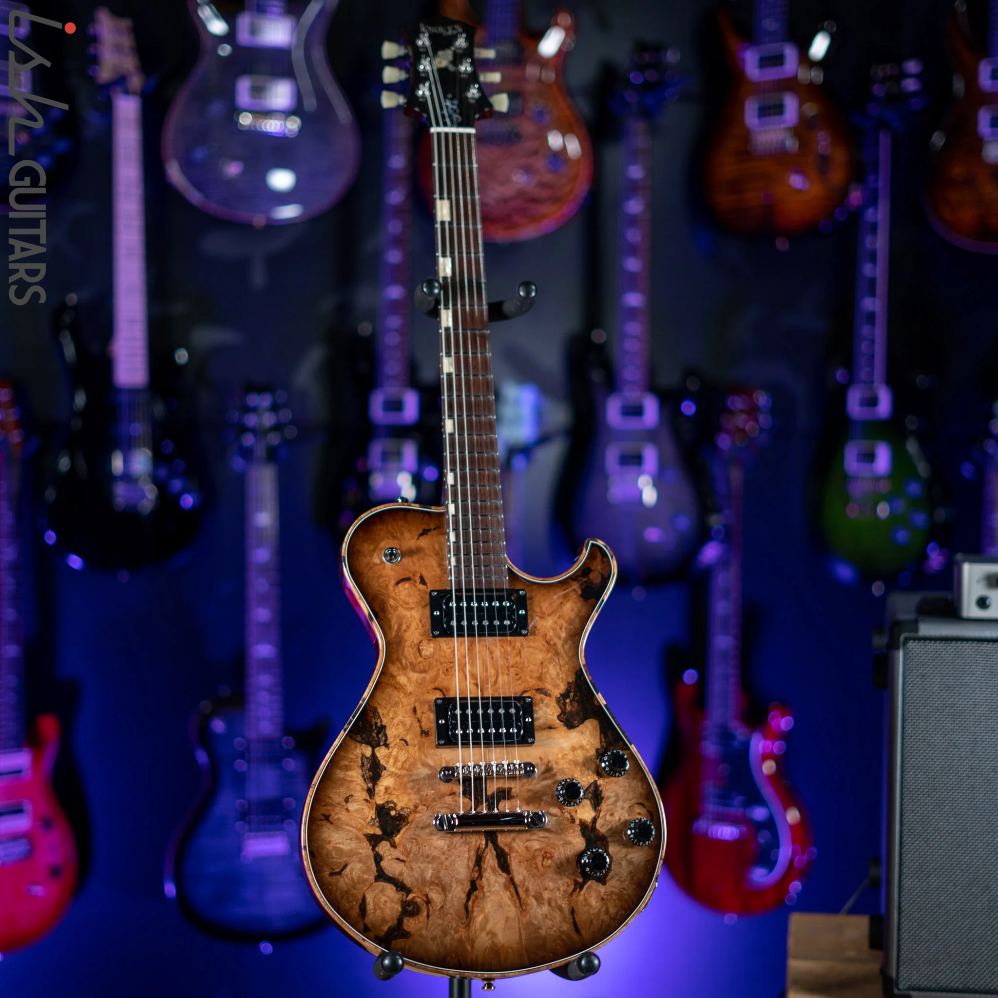 Knaggs SSC Steve Stevens Natural Black Burst Burl Maple - Image 2