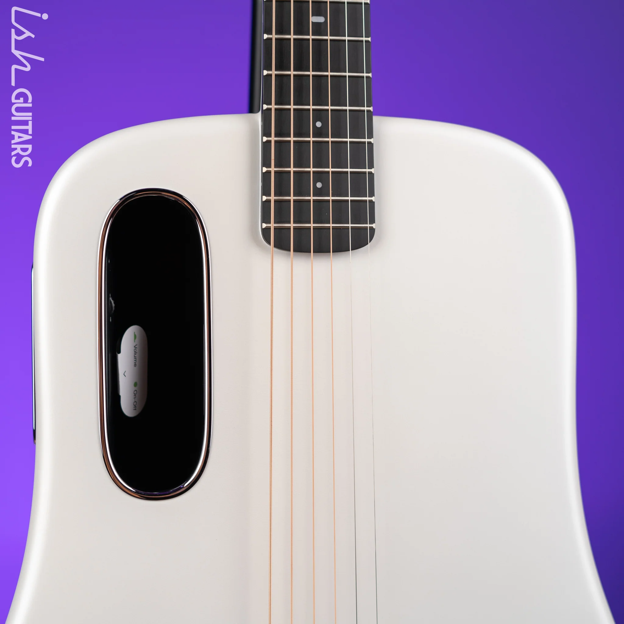 Lava Music LAVA ME 4 Carbon 38" Smart Acoustic-Electric Guitar White (w/ Airflow Bag) - Image 3