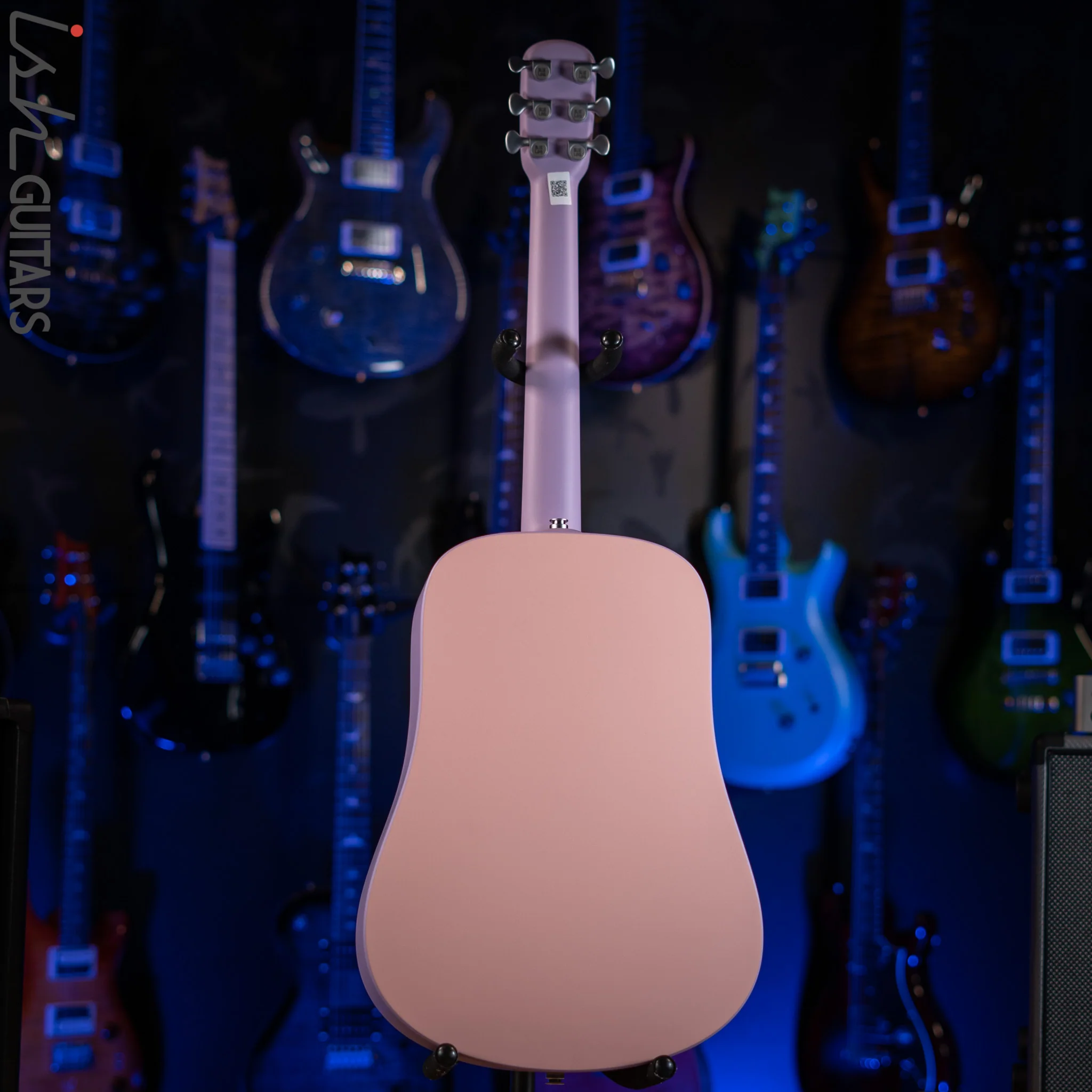 Lava Music Blue Lava Smart Acoustic Guitar Choral Pink/ Lavender w/ Airflow Bag - Image 8