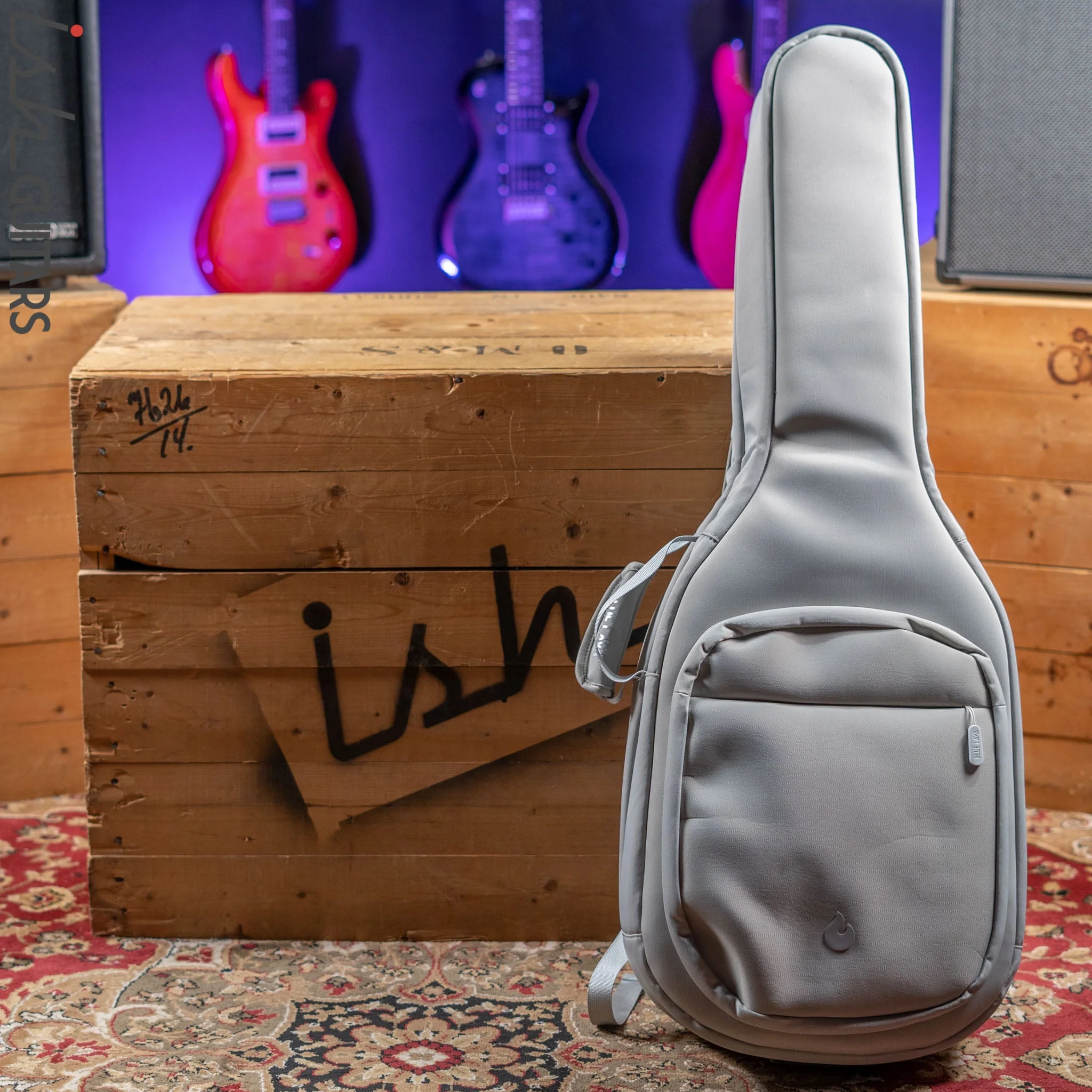 Lava Music Blue Lava Smart Acoustic Guitar Ice Blue/ Ocean Blue w/ Airflow Bag Demo - Image 11