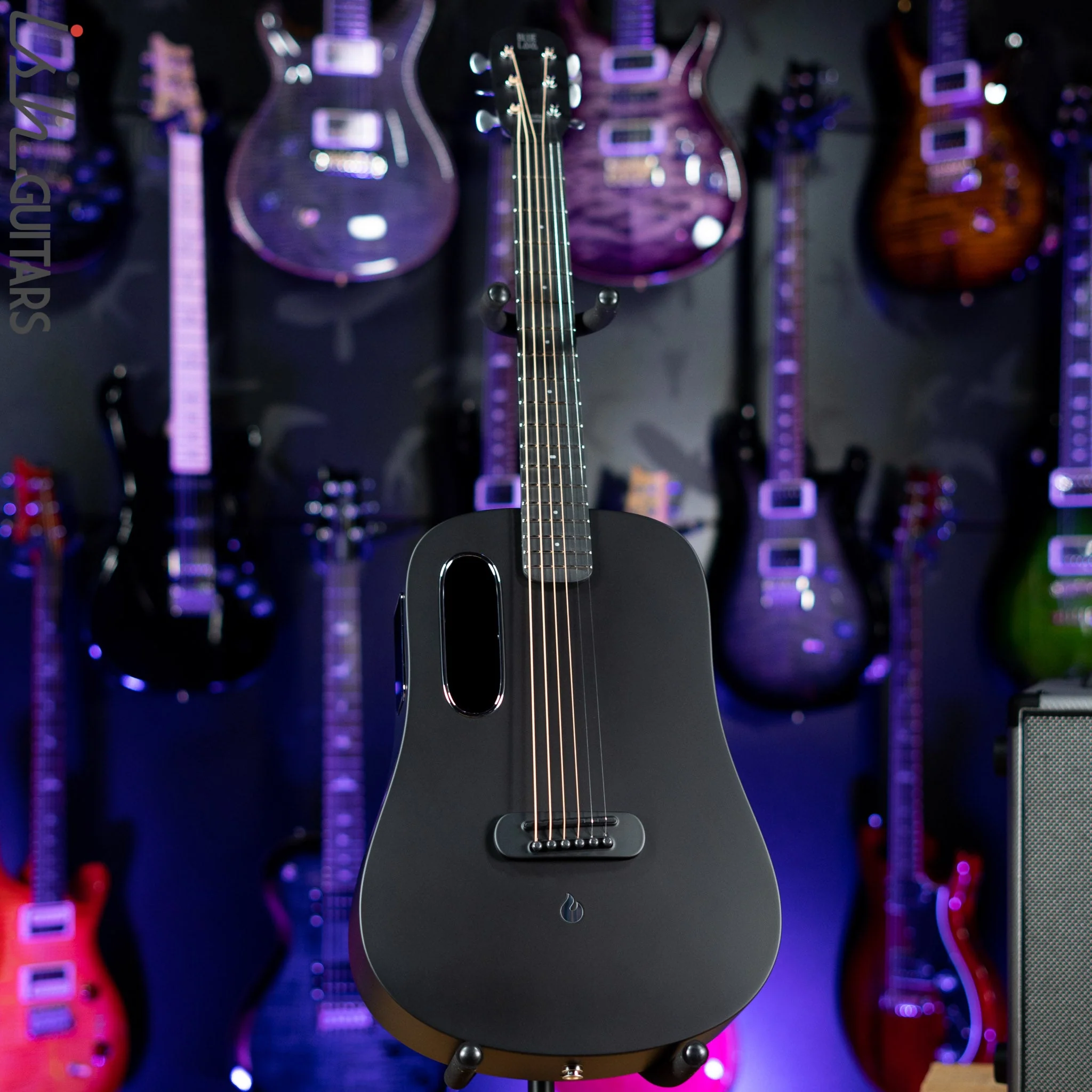 Lava Music Blue Lava Smart Acoustic Guitar Midnight Black w/ Airflow Bag Demo - Image 2