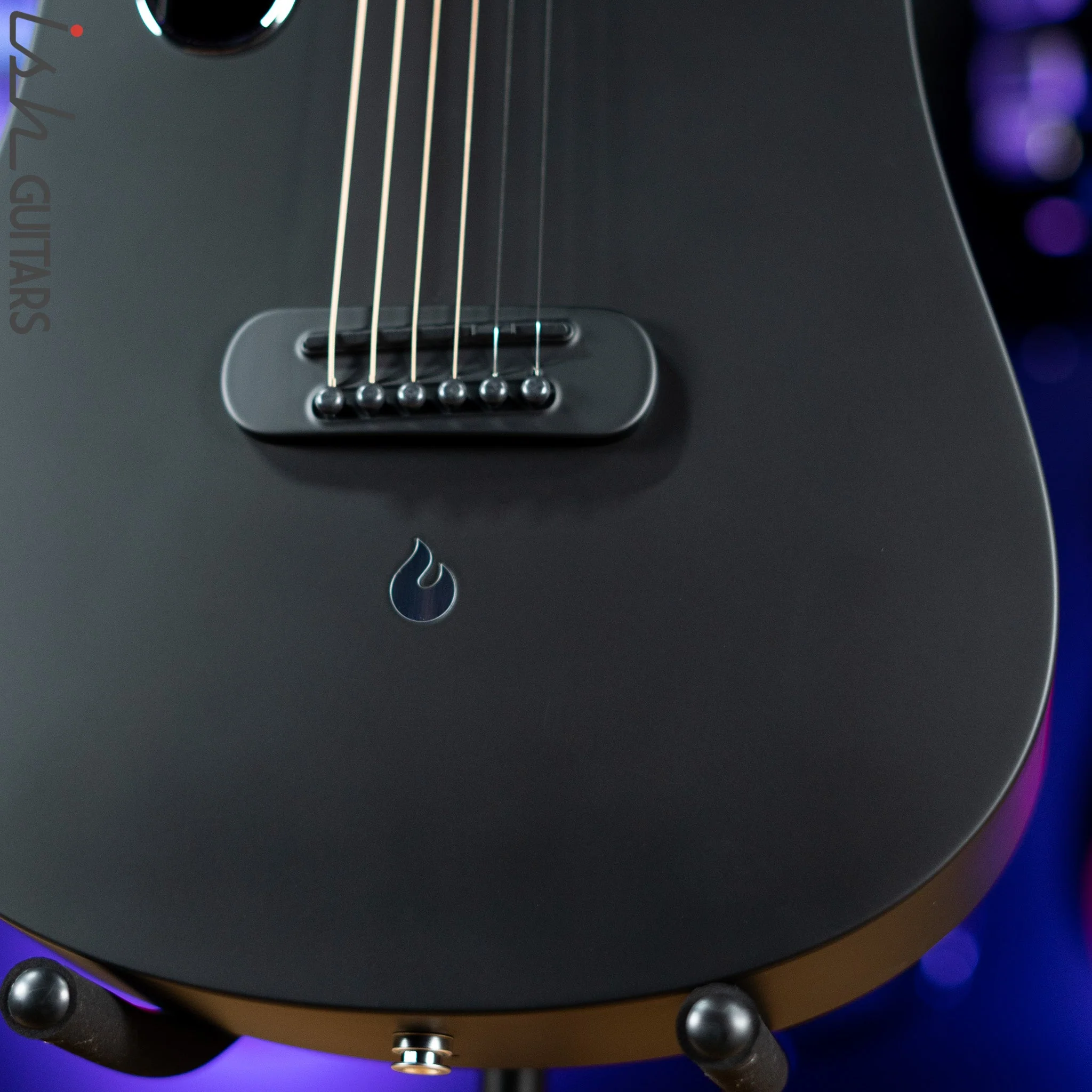 Lava Music Blue Lava Smart Acoustic Guitar Midnight Black w/ Airflow Bag Demo - Image 4