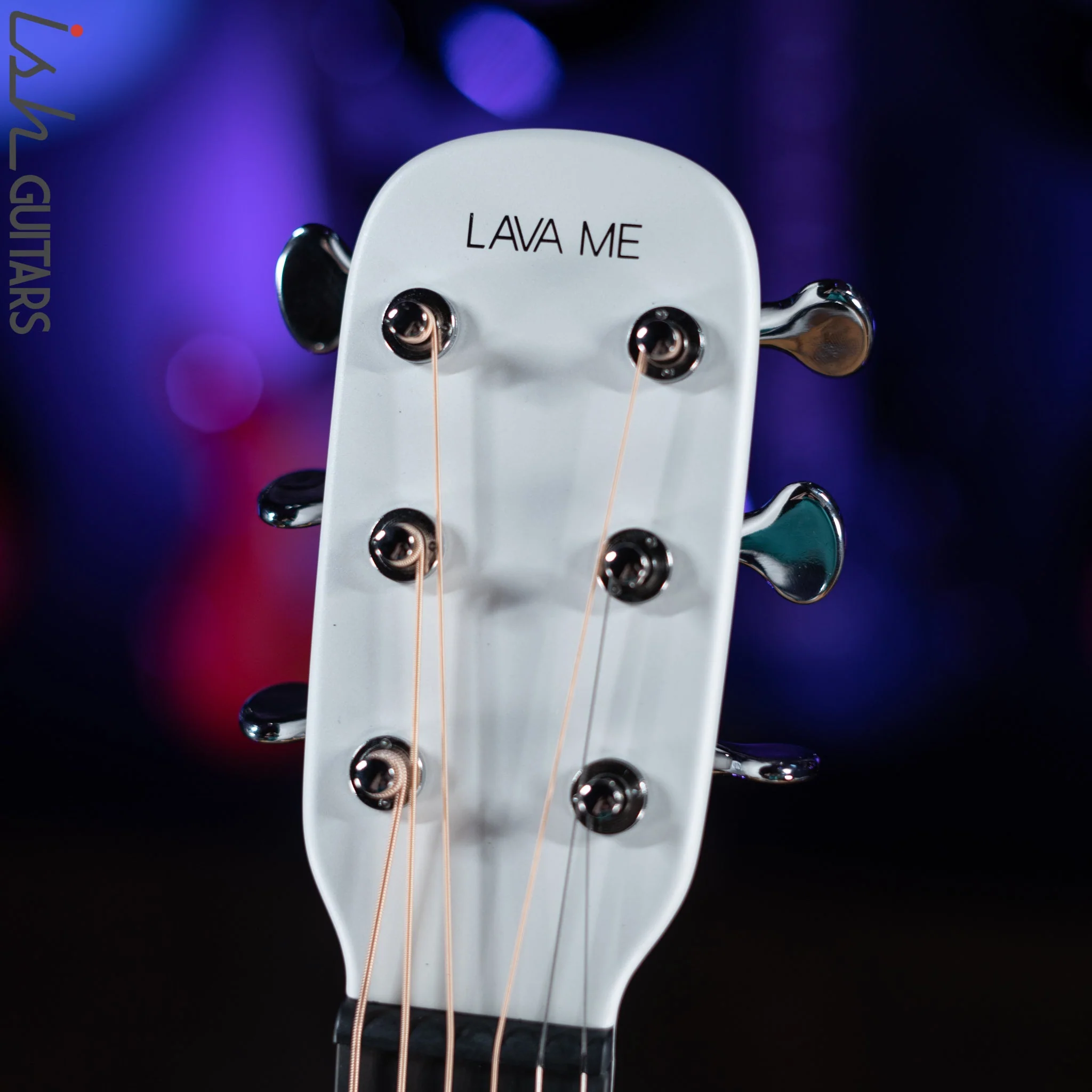 Lava Music Lava Me 3 Smart Acoustic Guitar 36” White w/ Space Bag - Image 5
