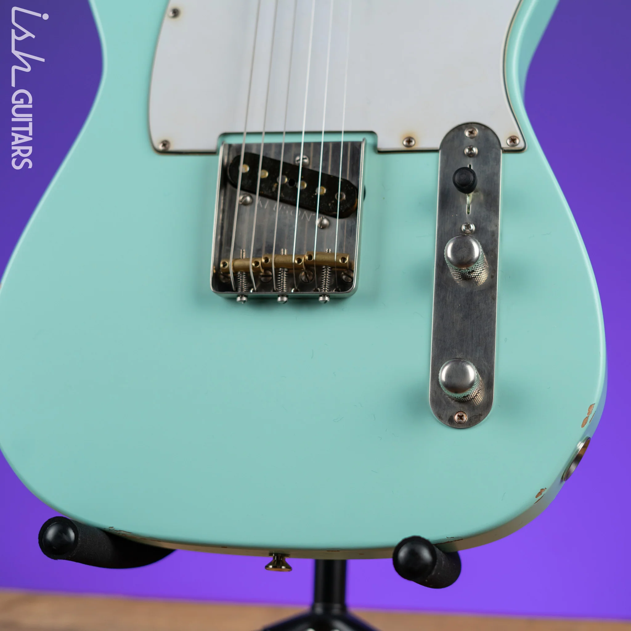LSL T-Bone One B Electric Guitar Seafoam Green Aged - Image 4