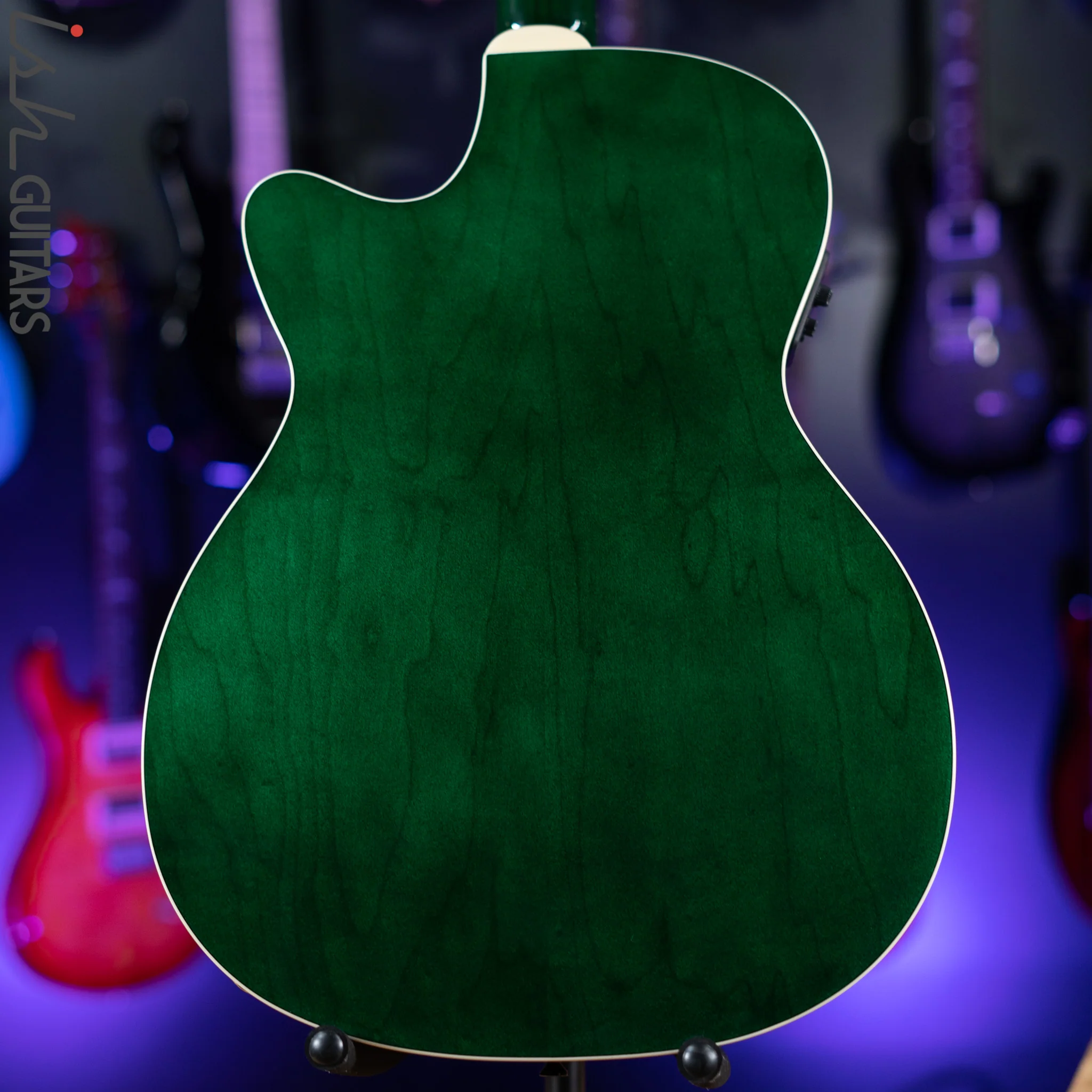 Luna Flo Moon Custom Acoustic Guitar Transparent Mallard - Image 10