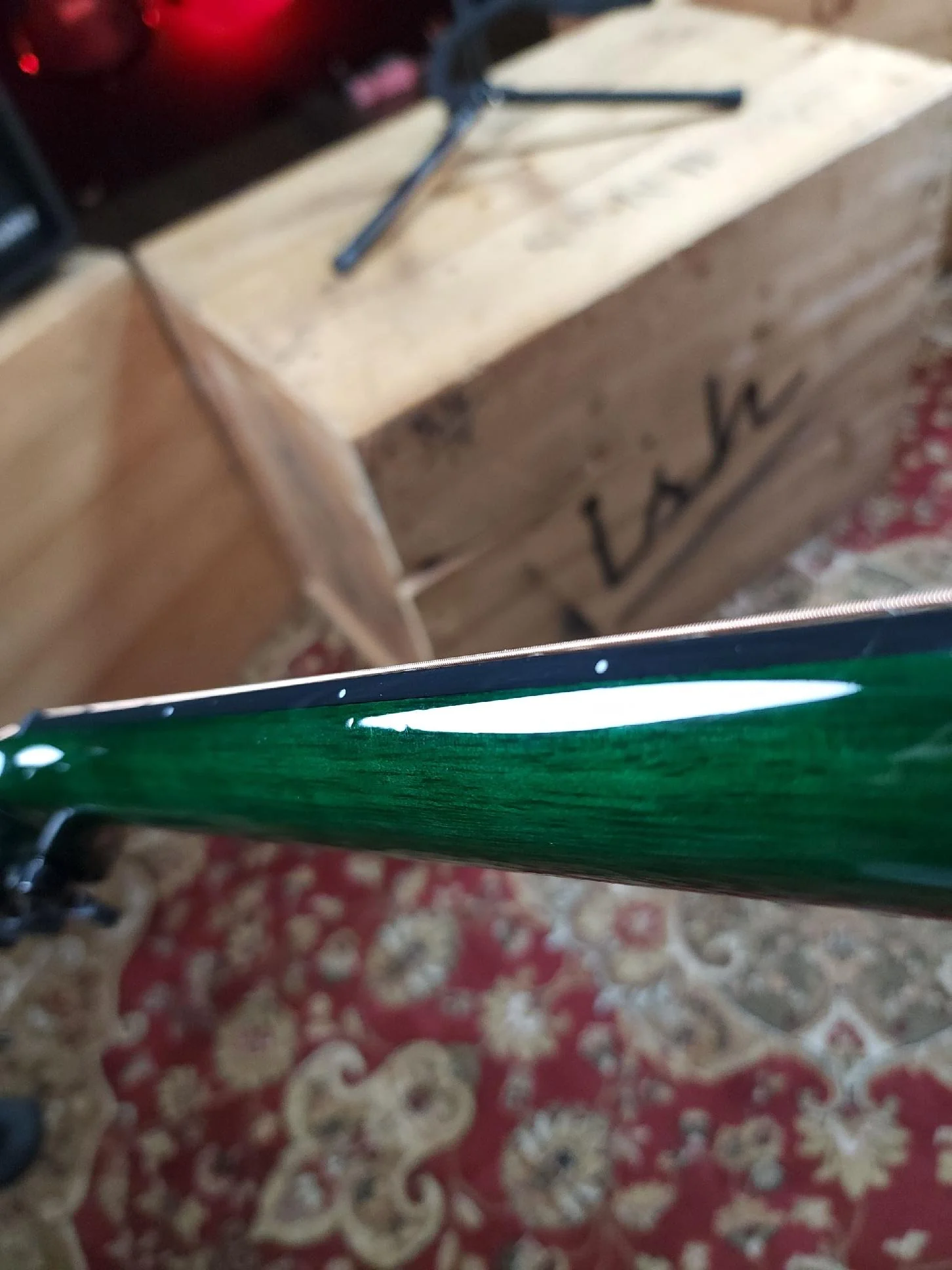 Luna Flo Moon Custom Acoustic Guitar Transparent Mallard - Image 19