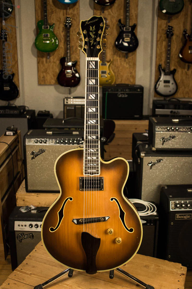 Mancuso Hollowbody 7 String Electric Guitar - Image 2